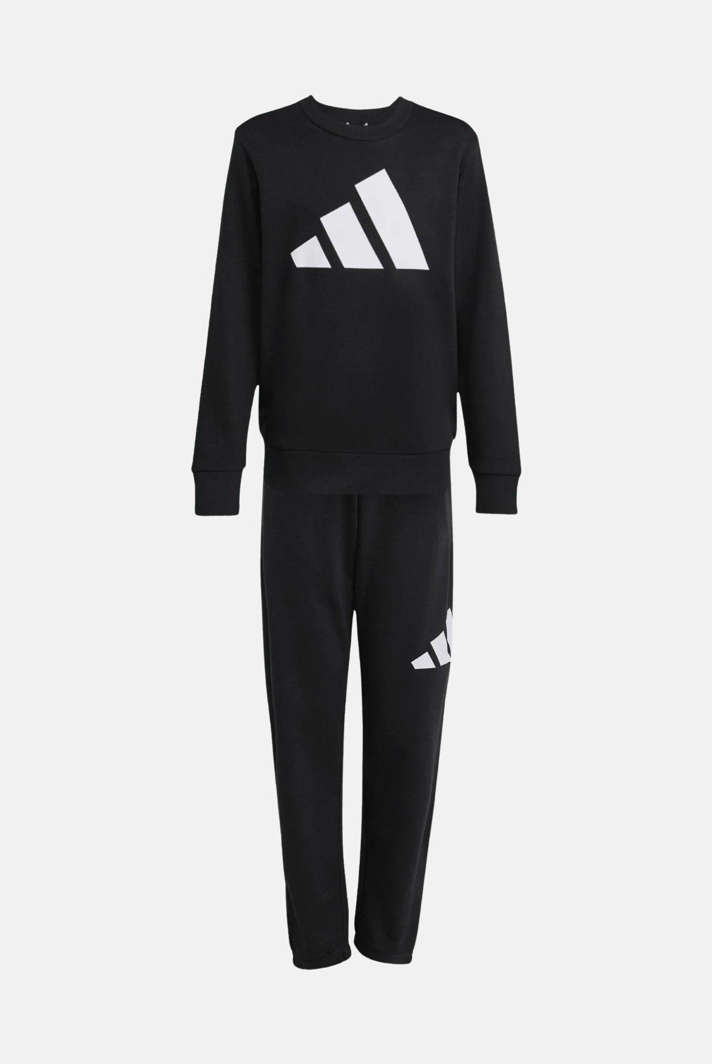 ADIDAS PERFORMANCE Tuta Essentials Big Logo nera per bambino e bambina KE1227 . ADIDAS PERFORMANCE