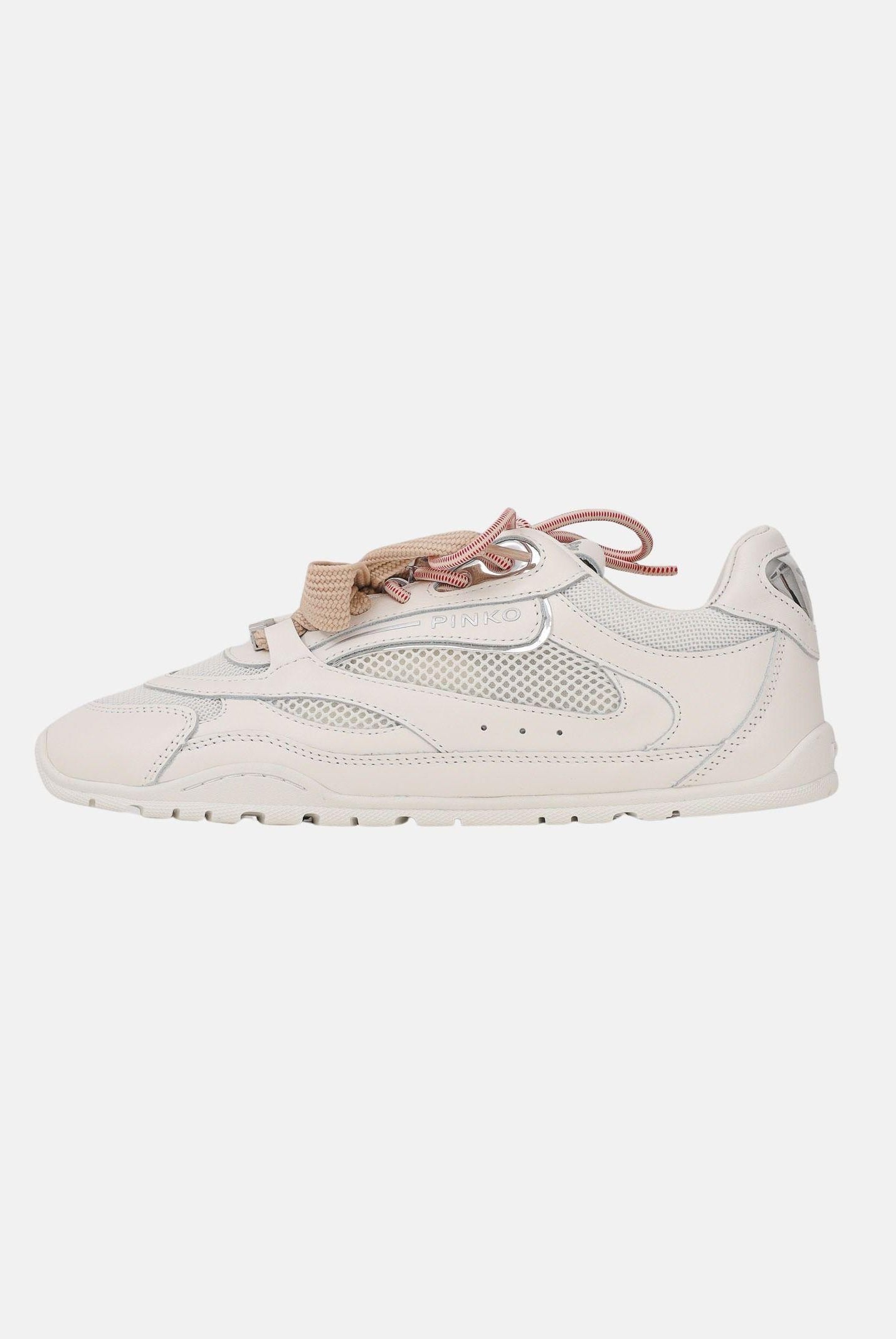 PINKO Sneakers bianche da donna con lacci doppi, cristallo e charm SS0185P132Z1B Z1B PINKO