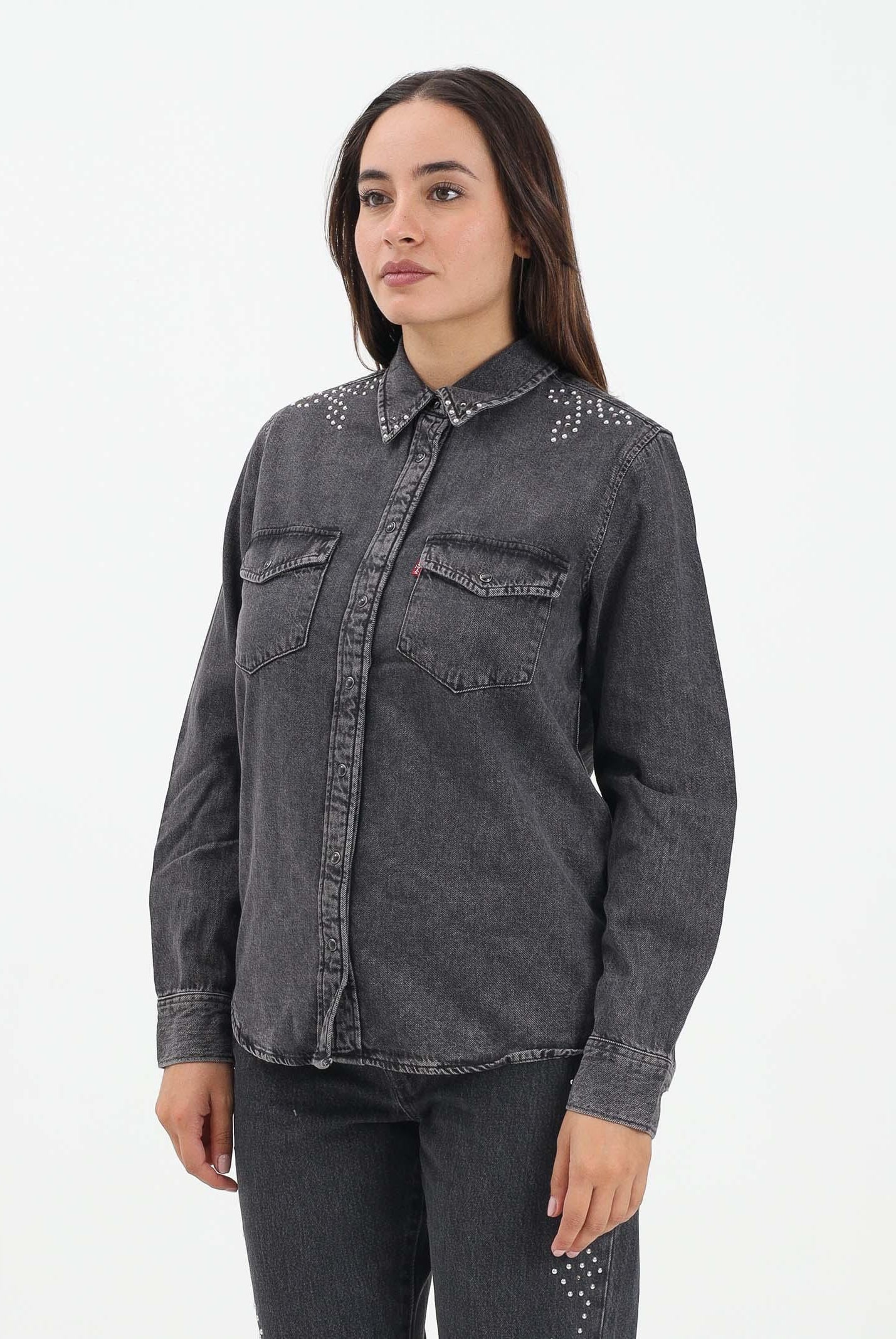 LEVI'S® Camicia Western Essential in denim nero da donna 16786-0108 . LEVI'S®