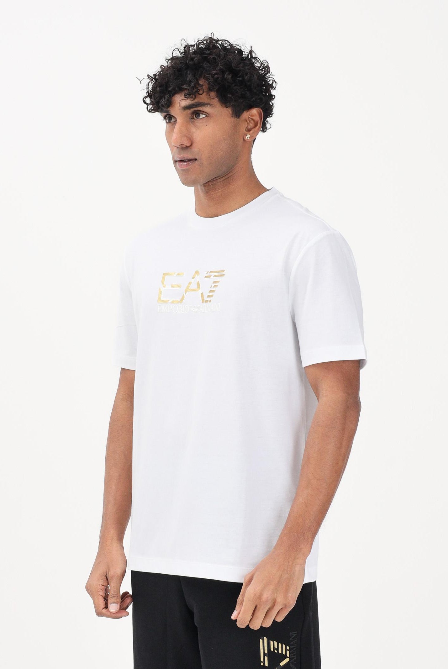 EA7 T-shirt a manica corta bianca da uomo con stampa logo 7M001562AF17789 U0002 EA7