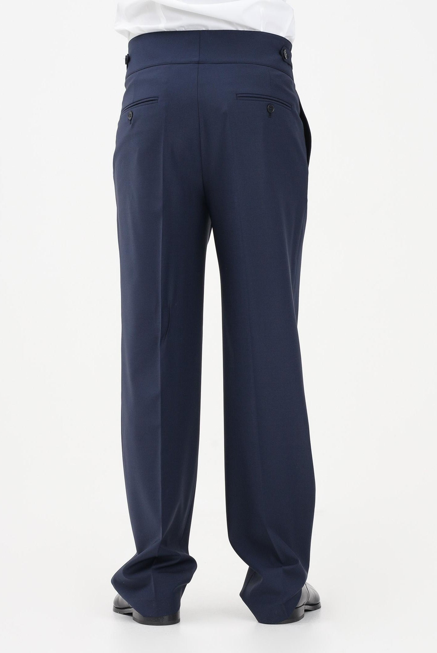 PATRIZIA PEPE Pantalone elegante blu da uomo con cintura alta 5P0557A1WK C166 PATRIZIA PEPE