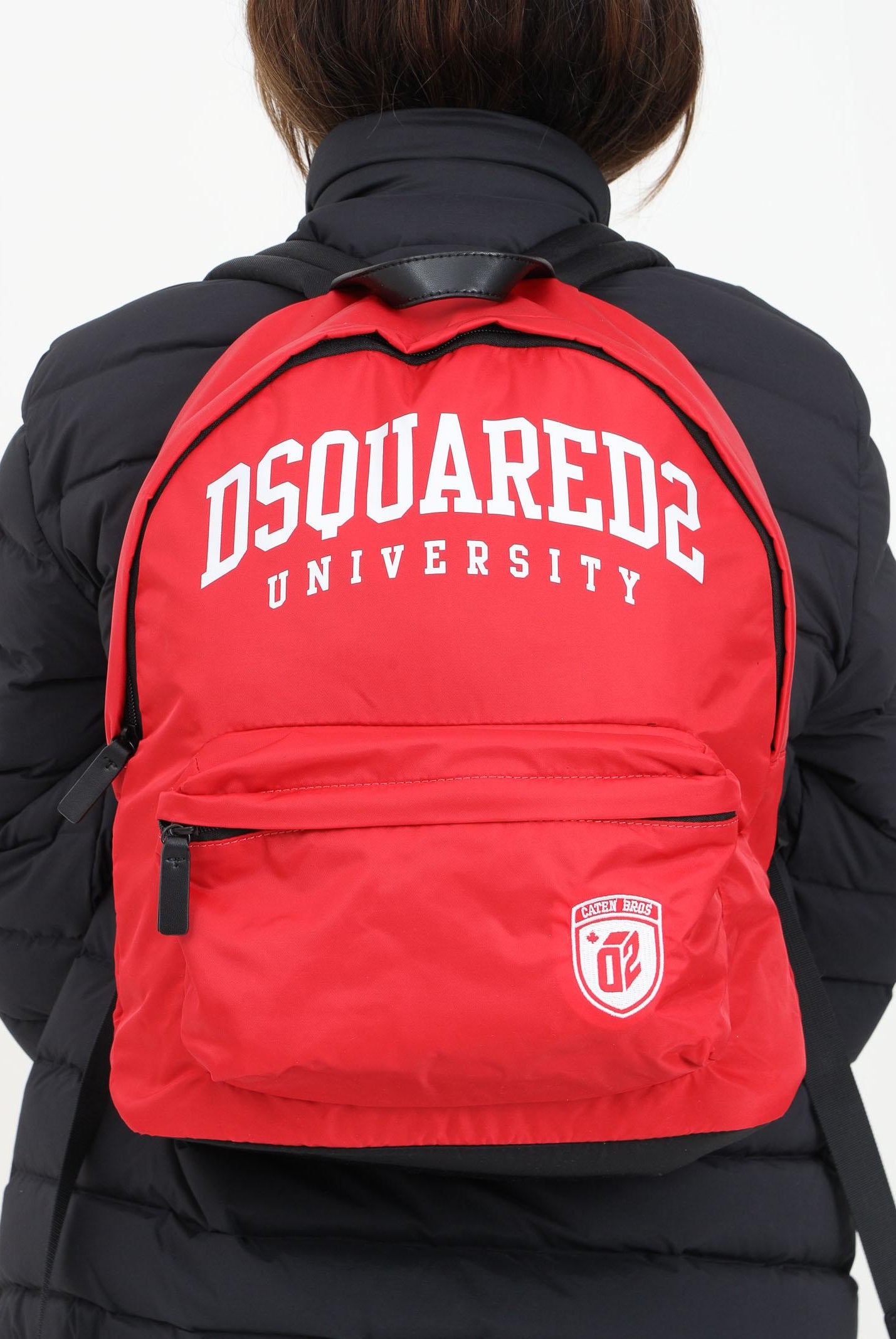 DSQUARED2 Zaino rosso per uomo e donna con stampa logo DQ2482D0A3M DQ413 DSQUARED2