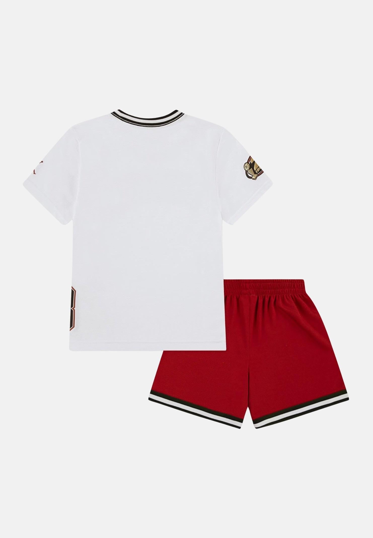 JORDAN Completino Playoff bianco e rosso da bambino 85D969 R78 JORDAN
