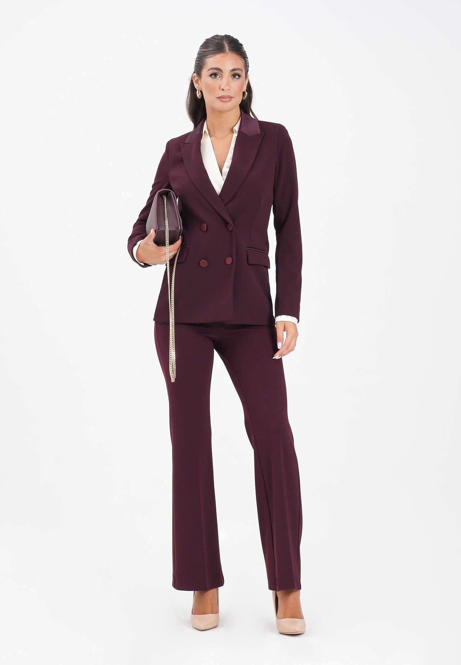 VICOLO Pantalone elegante bordeaux da donna TF0306 FU38 VICOLO