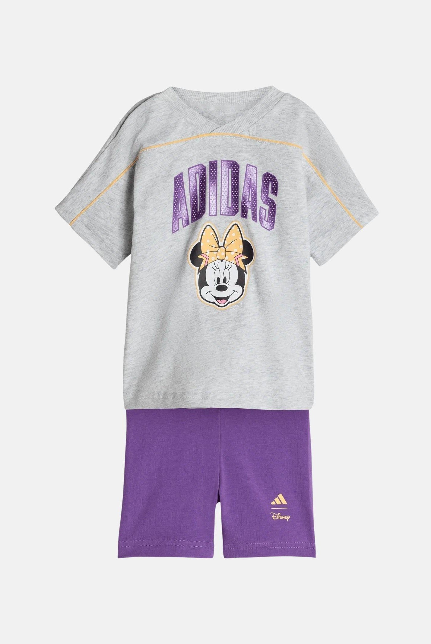 ADIDAS ORIGINALS Completino Disney Minnie Mouse grigio e viola da neonato JZ3549 . ADIDAS ORIGINALS