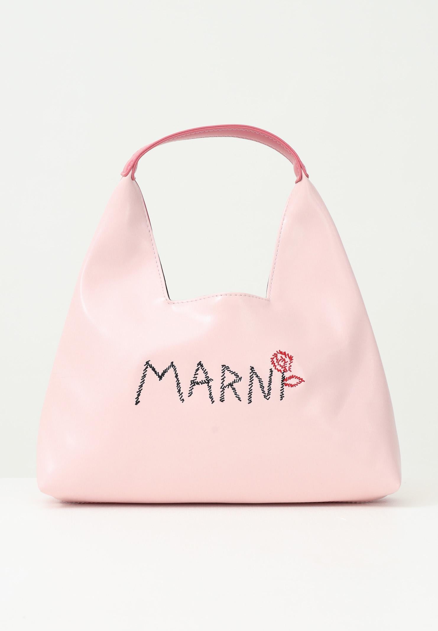 MARNI Borsa a mano Diamond rosa da donna con logo Marni Flower M01478M00TK 0M347 MARNI