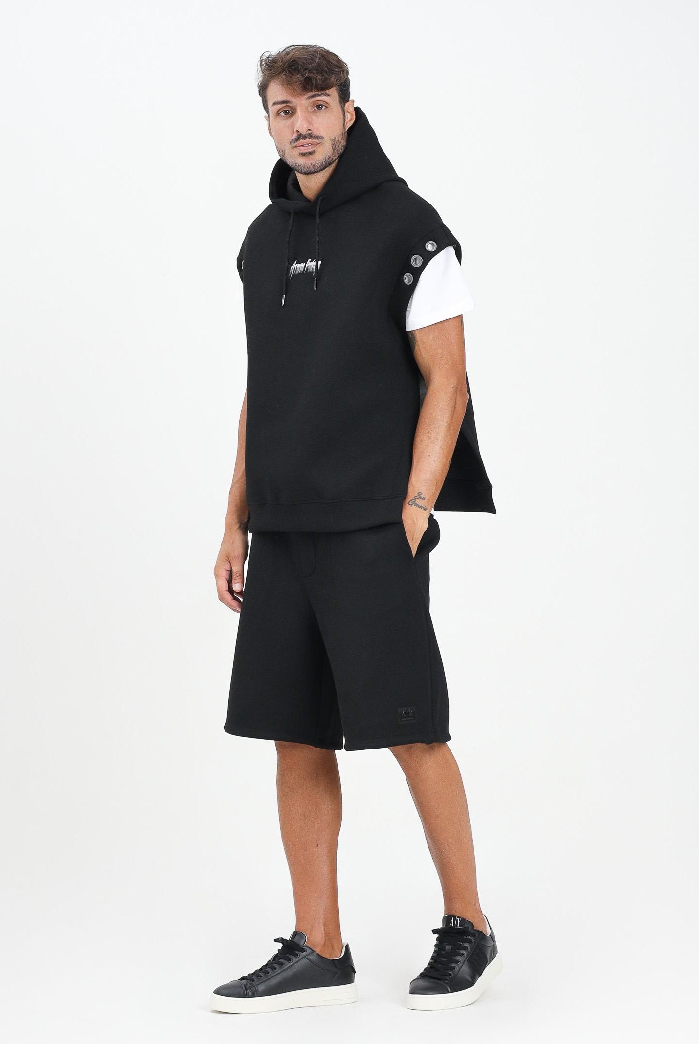 ARMANI EXCHANGE Shorts nero da uomo con logo XM001392AF18746 UC001 ARMANI EXCHANGE