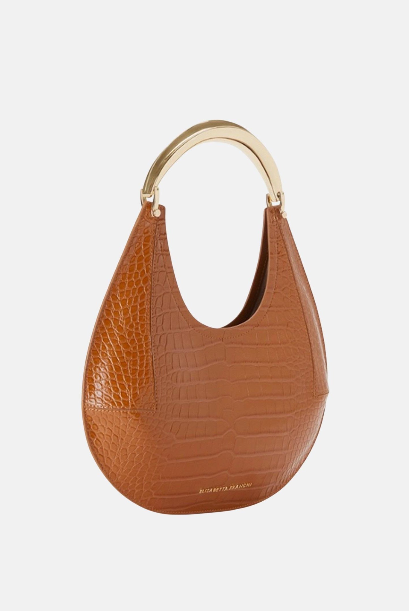 ELISABETTA FRANCHI Borsa a mano color cammello da donna con stampa cocco BS28A56E2 EC1 ELISABETTA FRANCHI