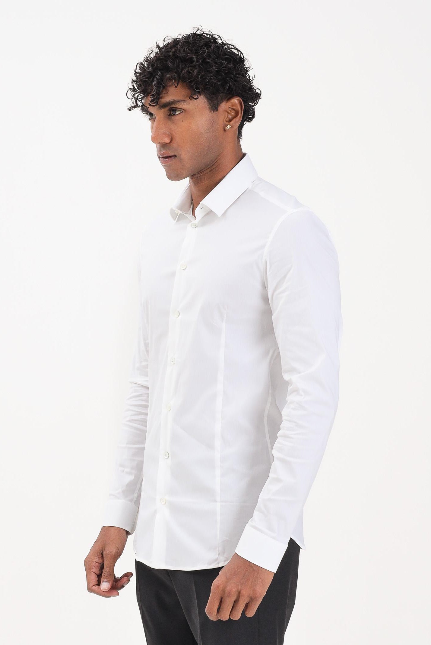 PATRIZIA PEPE Camicia a maniche lunghe bianca da uomo 5C0055A01 W103 PATRIZIA PEPE