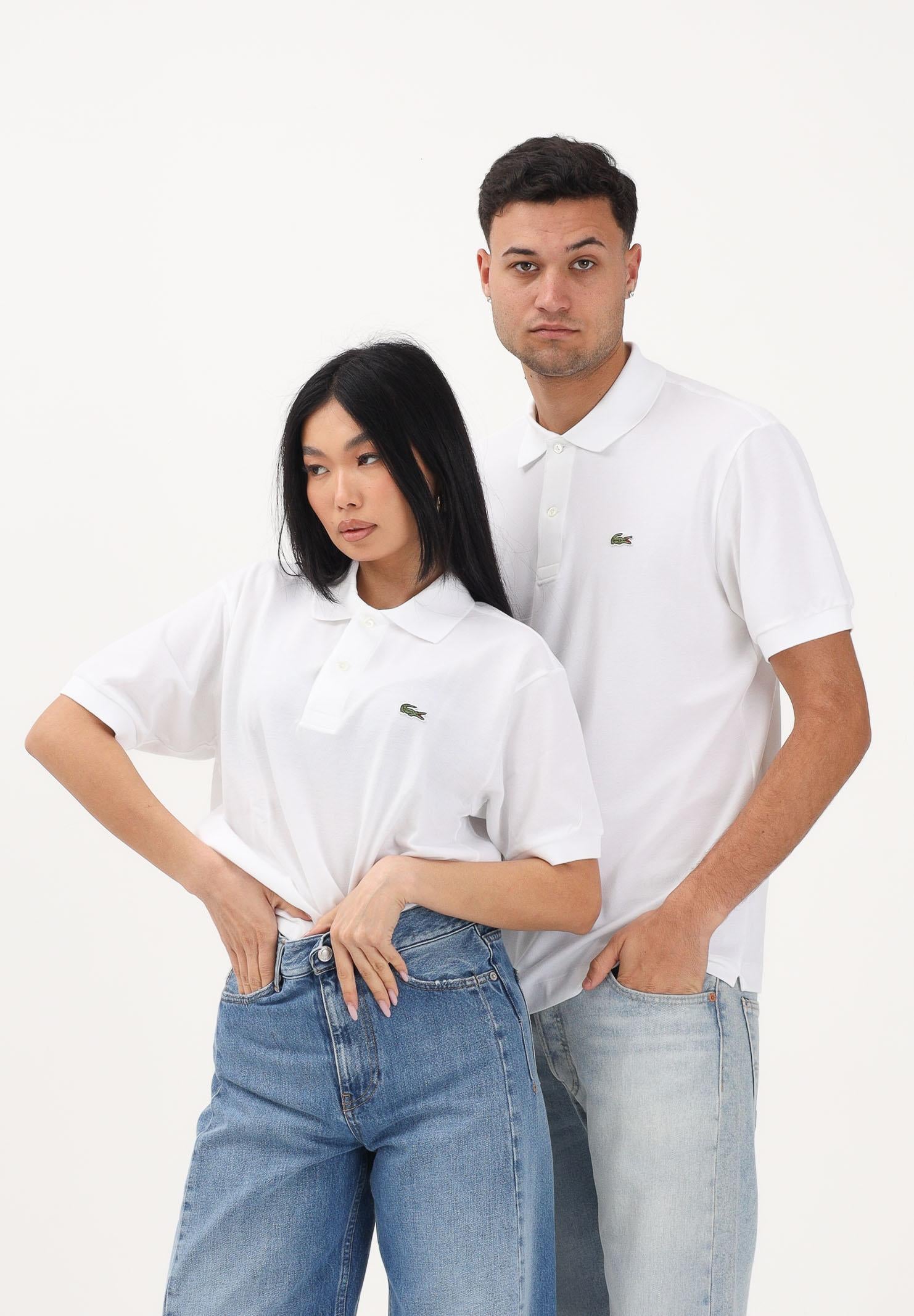 LACOSTE Polo a manica corta Classic Fit L.12.12 LIGHT bianca per uomo e donna PH9851 001 LACOSTE