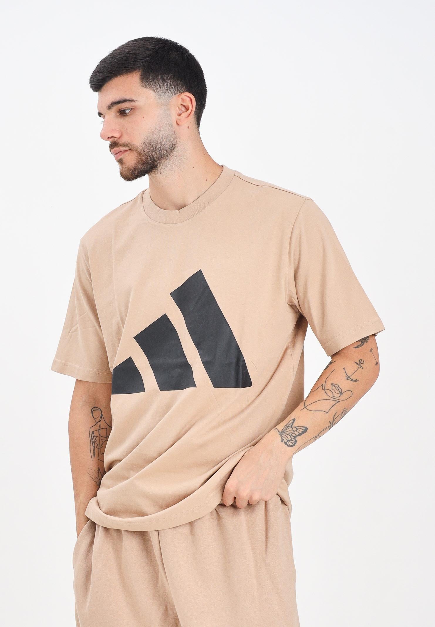 ADIDAS PERFORMANCE T-shirt a manica corta Essentials Big Logo beige da uomo JX3281 ADIDAS PERFORMANCE