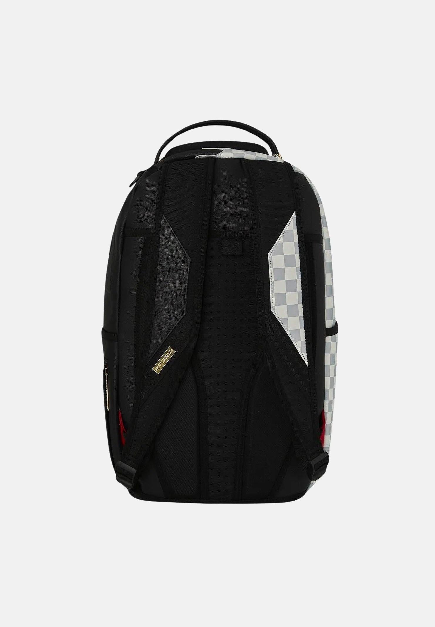 SPRAYGROUND Zaino CREAM CHECK SIDE DRIP bianco e nero da donna 910B8758NSZ . SPRAYGROUND