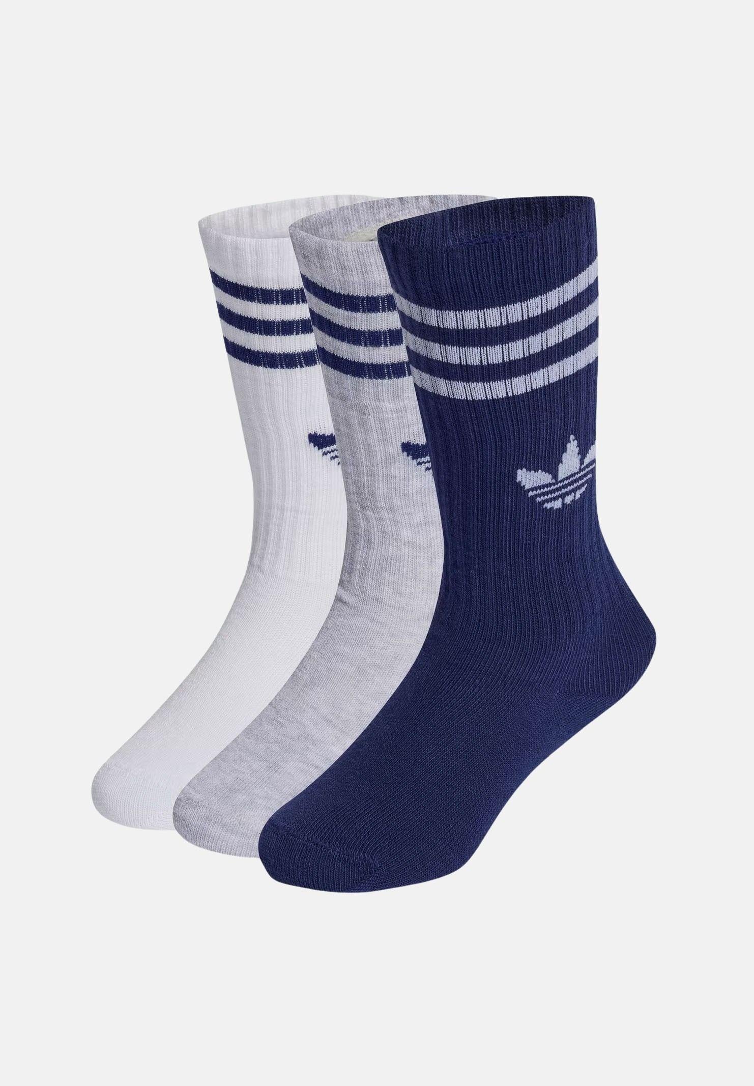 ADIDAS ORIGINALS Calzini (6 paia) 3-Stripes blu, bianco e grigio per bambino e bambina KD8423 . ADIDAS ORIGINALS