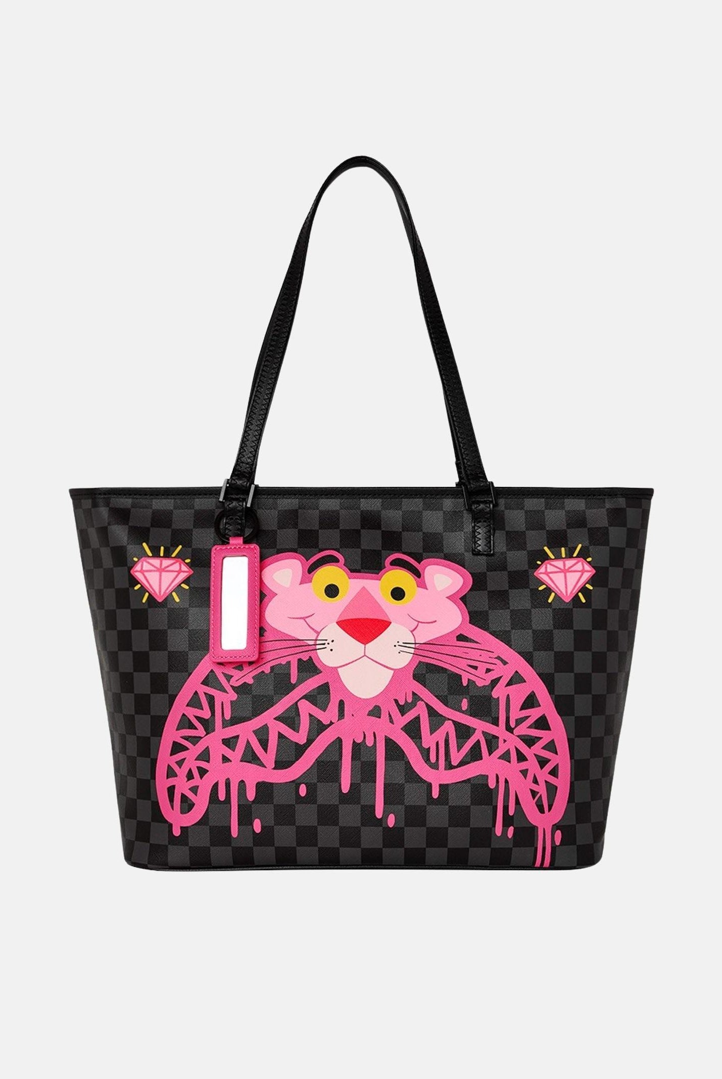 SPRAYGROUND Shopper PINK PANTHER DRIPPY DIAMONDS nera da donna 910T8960NSZ . SPRAYGROUND
