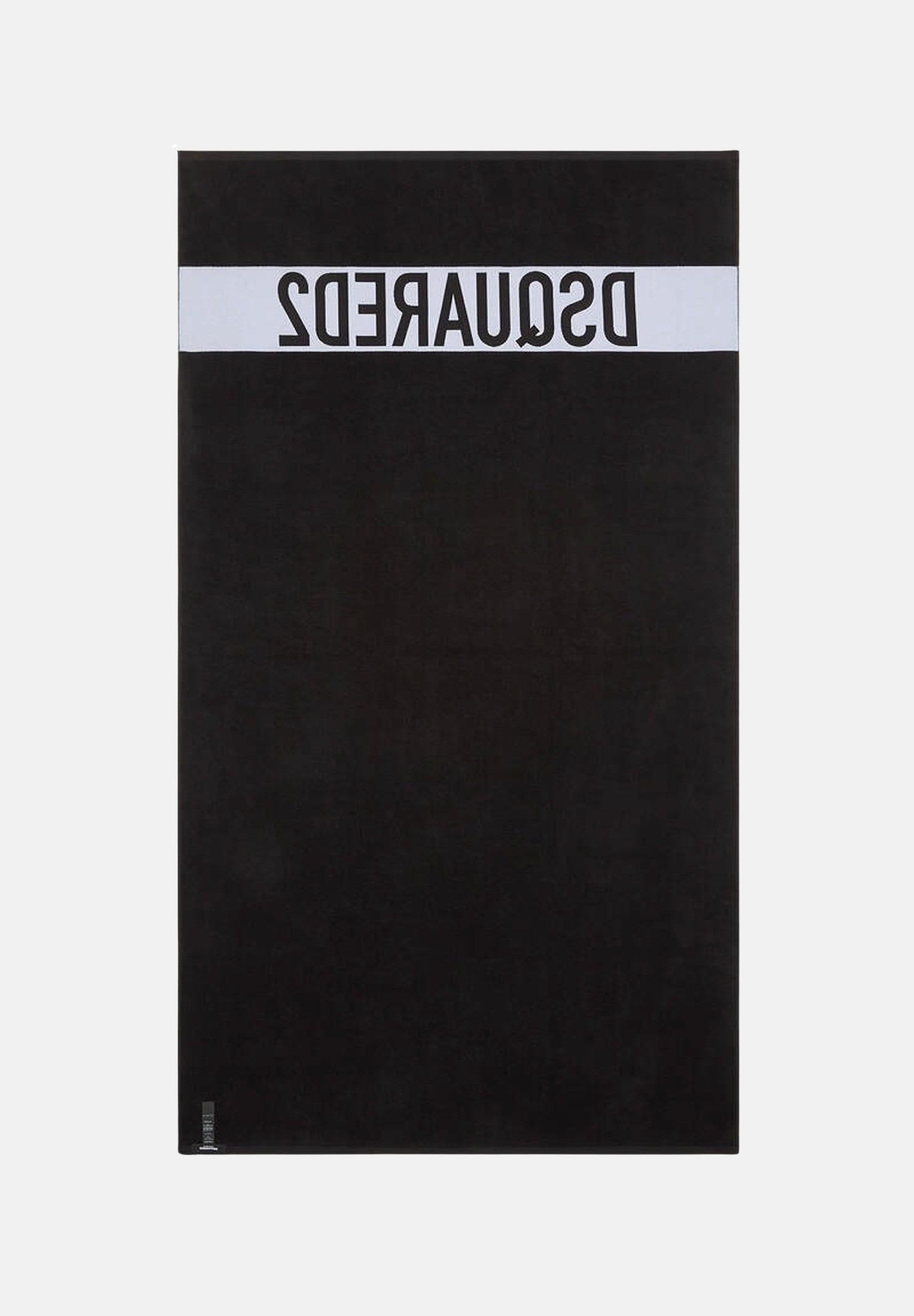 DSQUARED2 Telo mare nero per uomo e donna con logo D7P005980 010 DSQUARED2