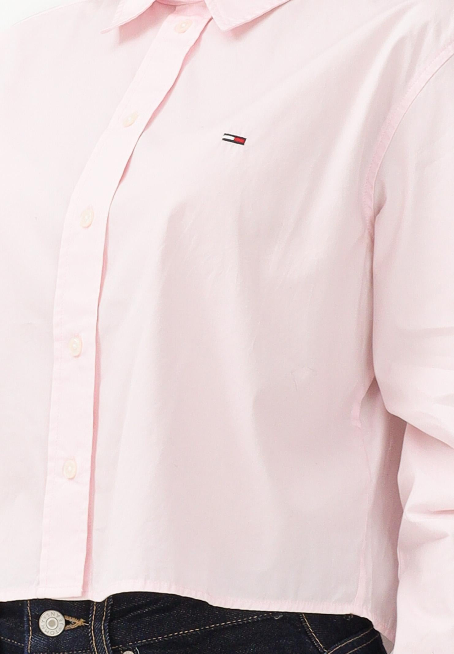 TOMMY JEANS Camicia a manica lunga rosa da donna DW0DW22078 TOG TOMMY JEANS