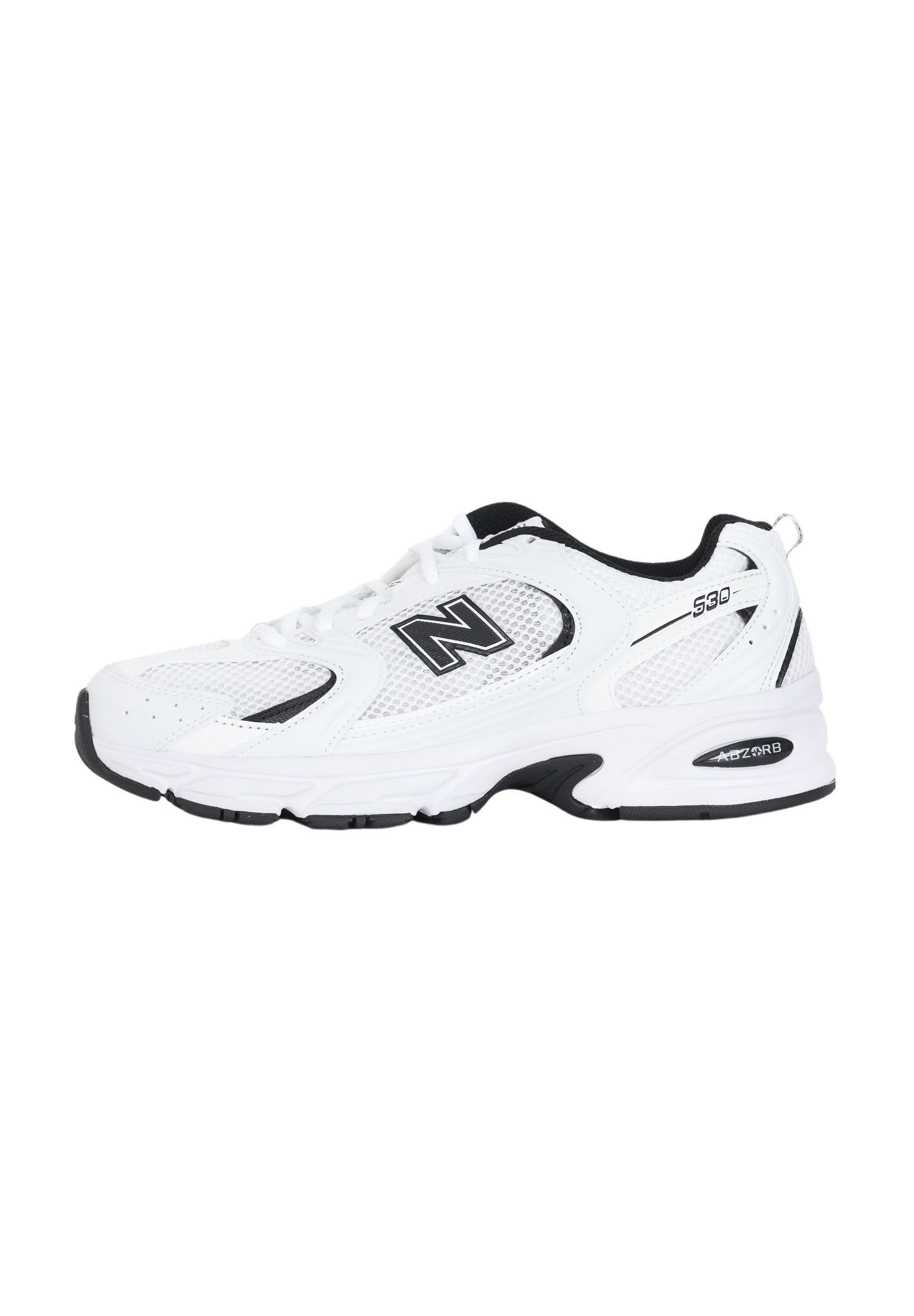 NEW BALANCE Sneakers 530 bianche e nere da uomo MR530EWB . NEW BALANCE