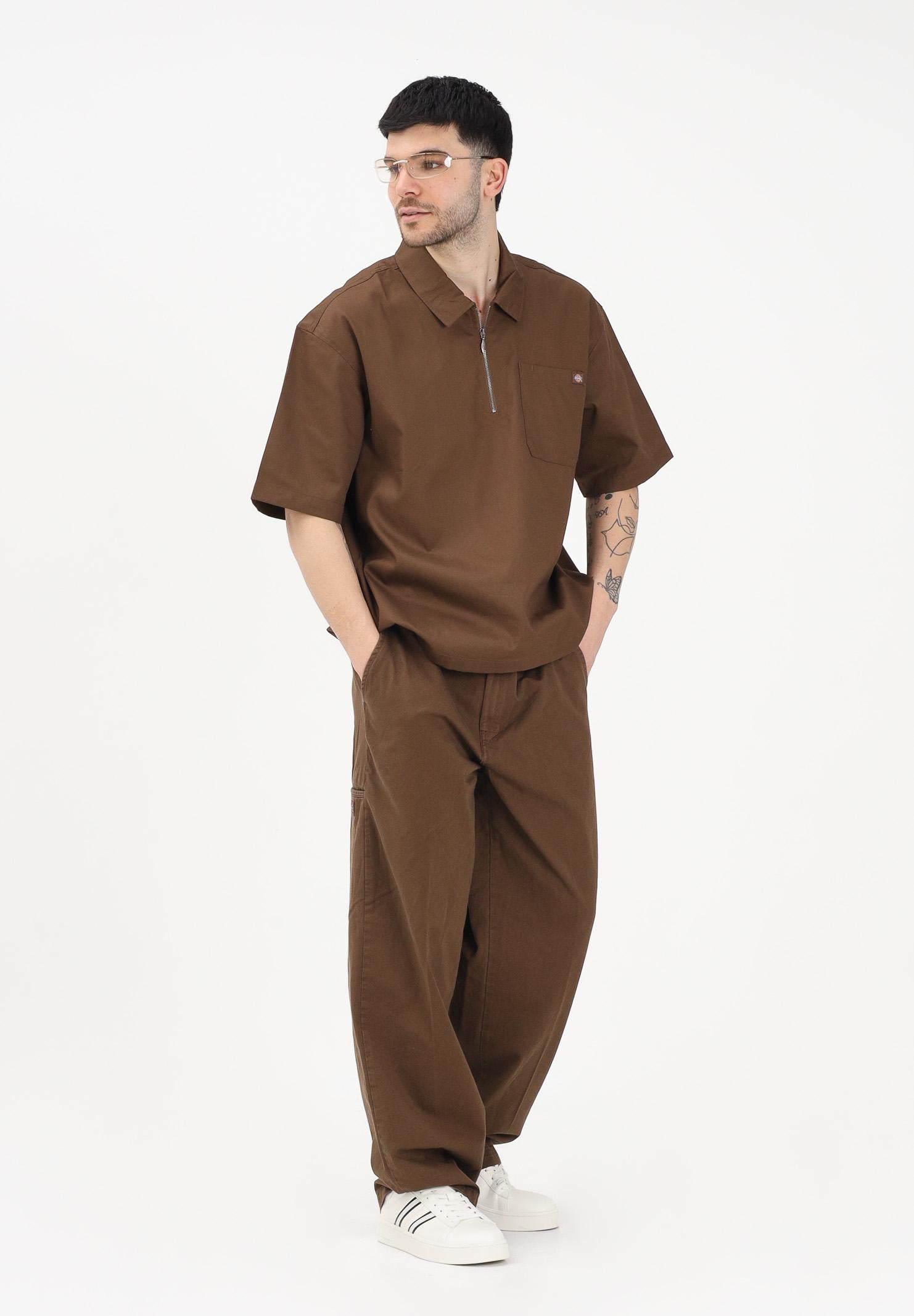 DICKIES Camicia a manica corta Cadiz marrone da uomo DK0A88PI0TB1 . DIckies