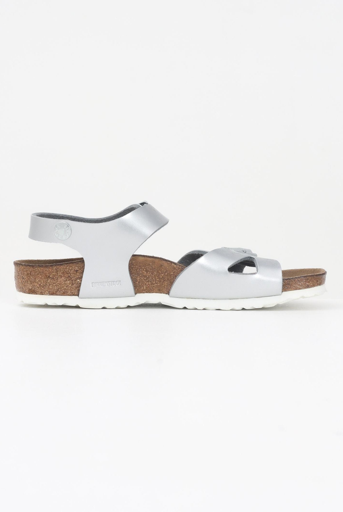 BIRKENSTOCK Sandalo Rio Kids argento da bambina 1012518 . BIRKENSTOCK