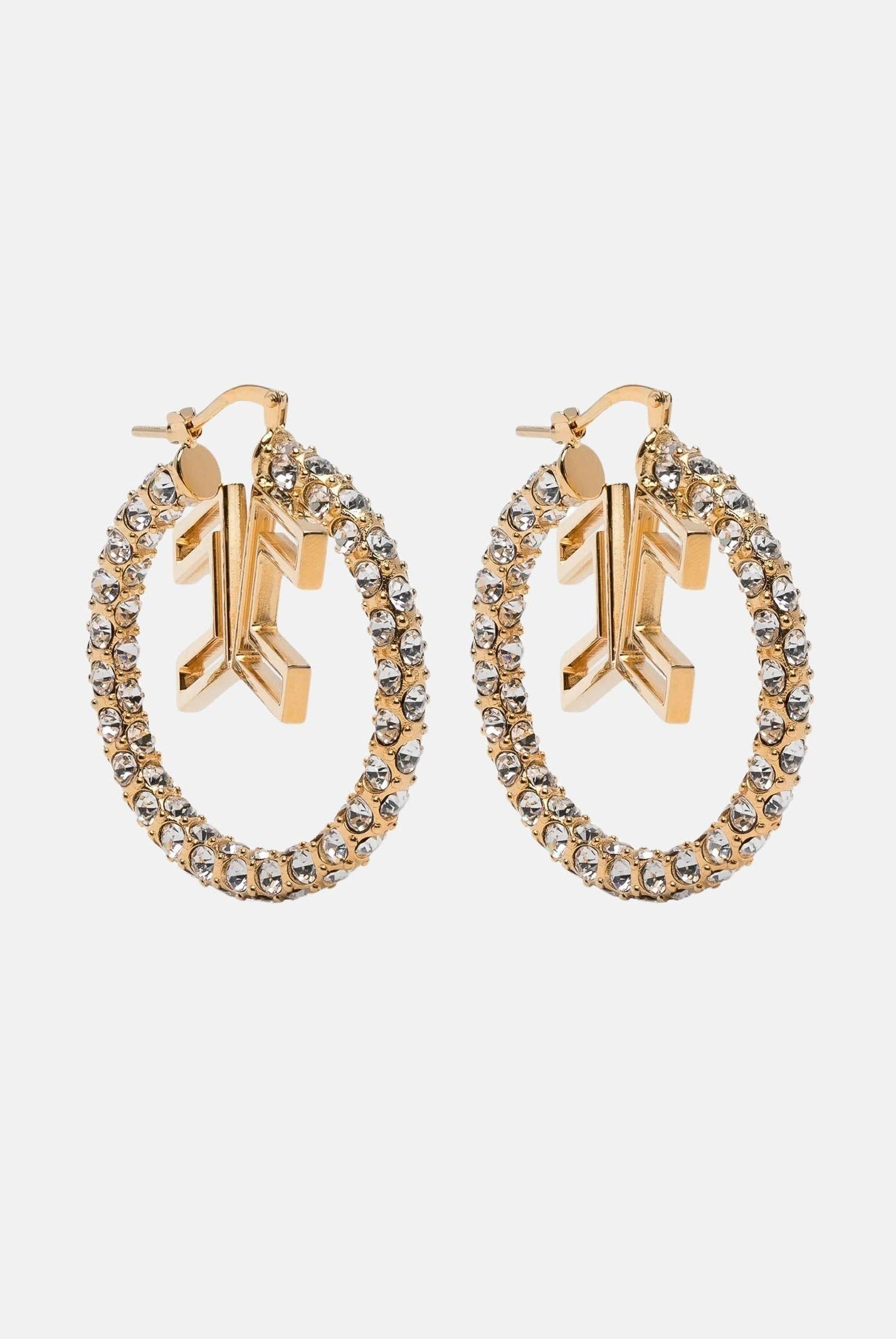 ELISABETTA FRANCHI Orecchini a cerchio oro da donna con strass OR50B62E2 U95 ELISABETTA FRANCHI