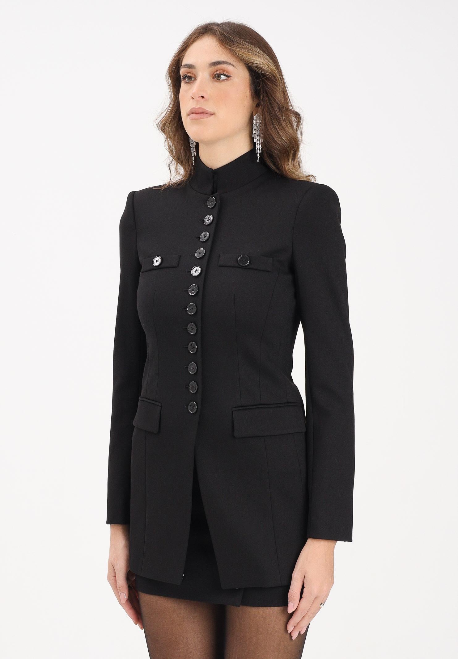 PATRIZIA PEPE Giacca officer Radical Rose nera da donna 8S0557A025 K103 PATRIZIA PEPE