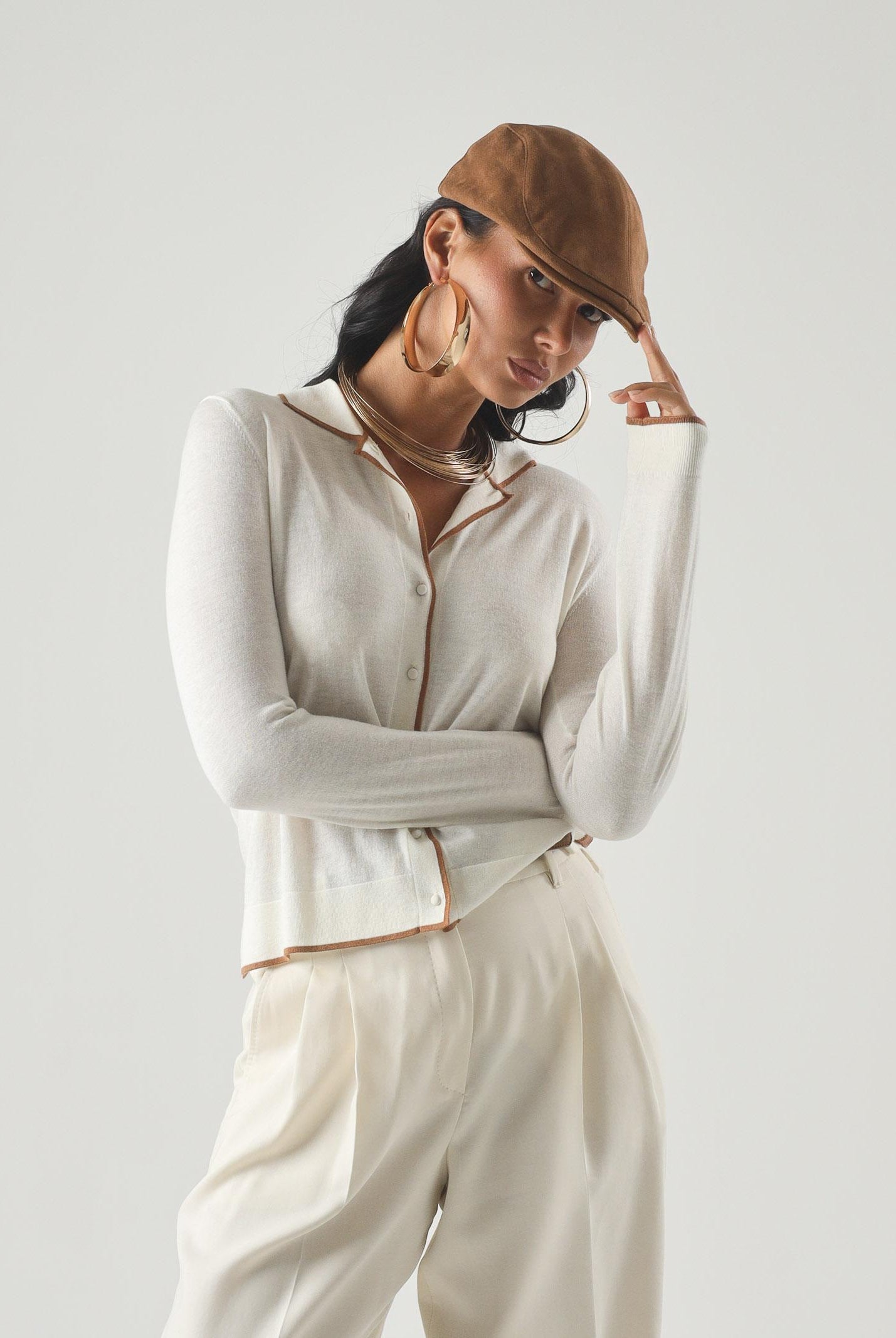 MAX MARA Cardigan bianco in fillato di lana e seta MSTTARGA da donna. 2626346011600 012 MAX MARA