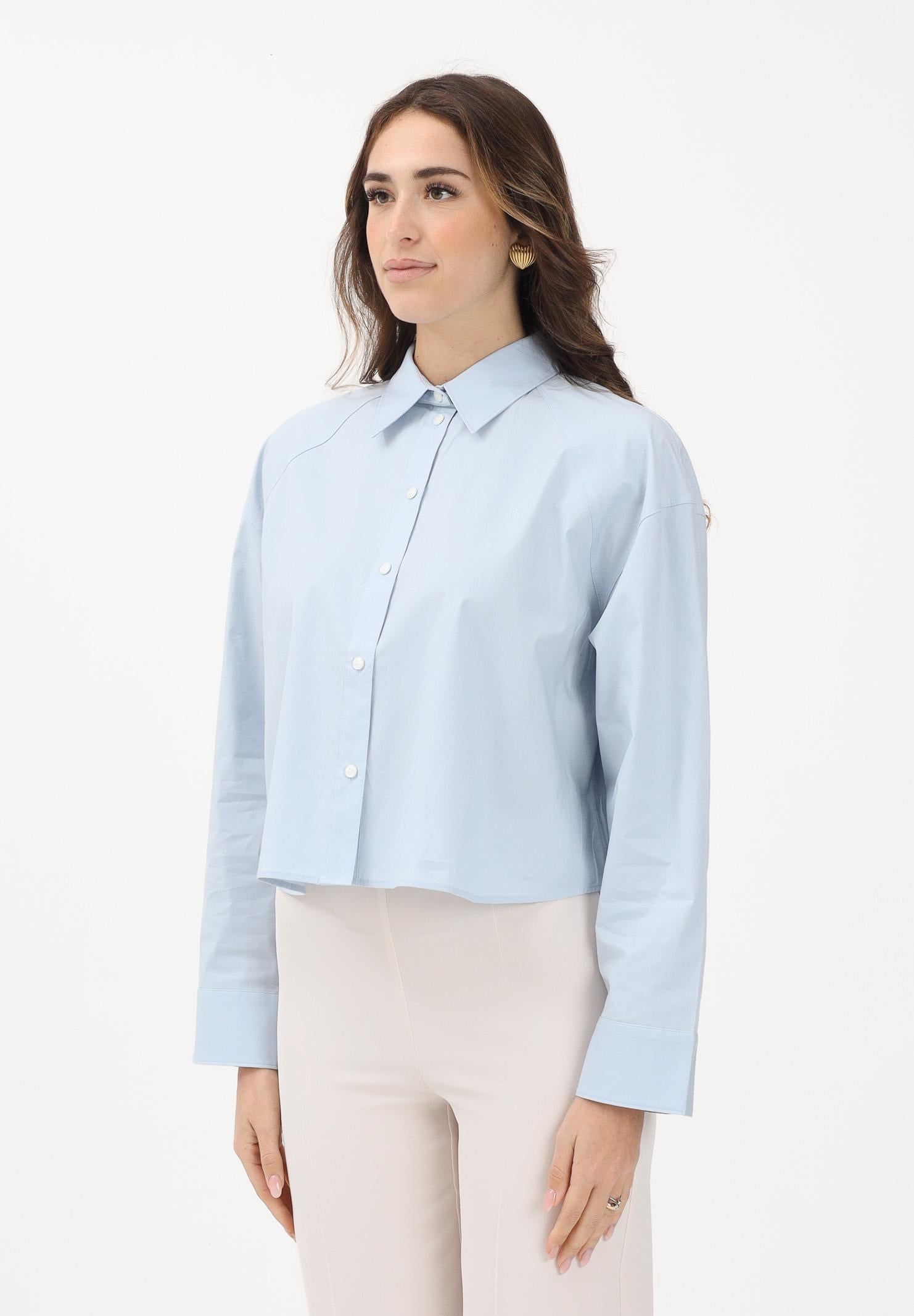 CALVIN KLEIN JEANS Camicia a manica lunga azzurra da donna LV047C141G24Q . CALVIN KLEIN JEANS