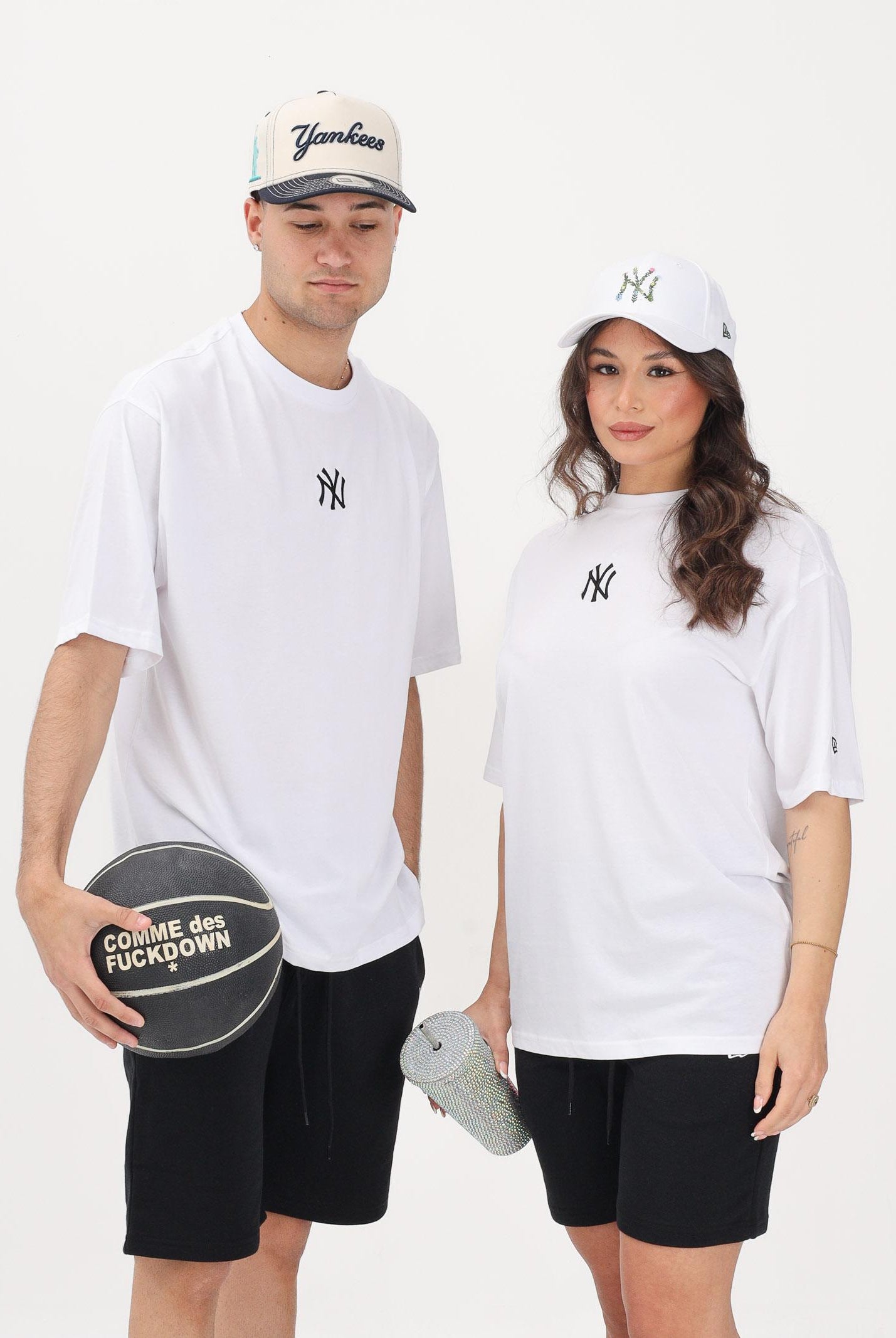 NEW ERA T-shirt a manica corta bianca per uomo e donna con logo 60675748 . NEW ERA