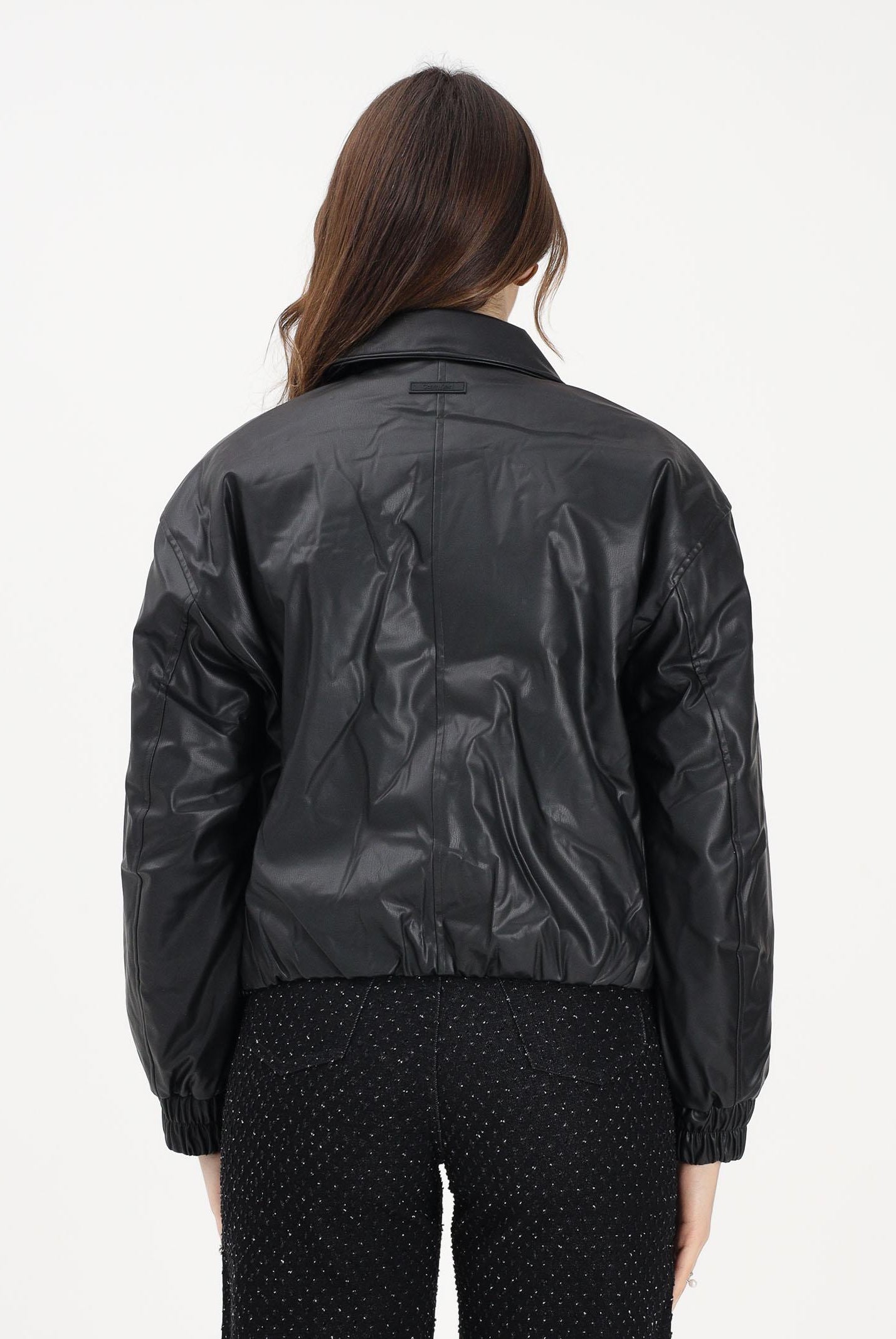 CALVIN KLEIN JEANS Giubbotto in ecopelle nero da donna LV047E507GUB1 . CALVIN KLEIN JEANS