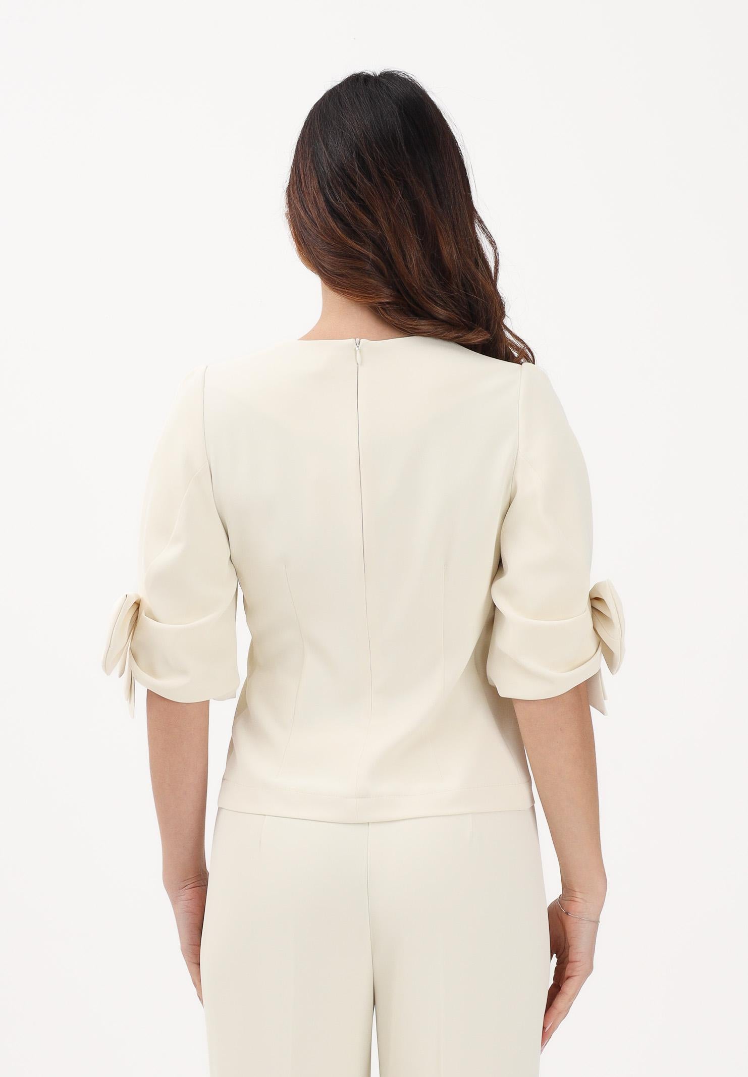 VICOLO Blusa burro da donna con fiocco applicato TAB0245 ABU04 VICOLO