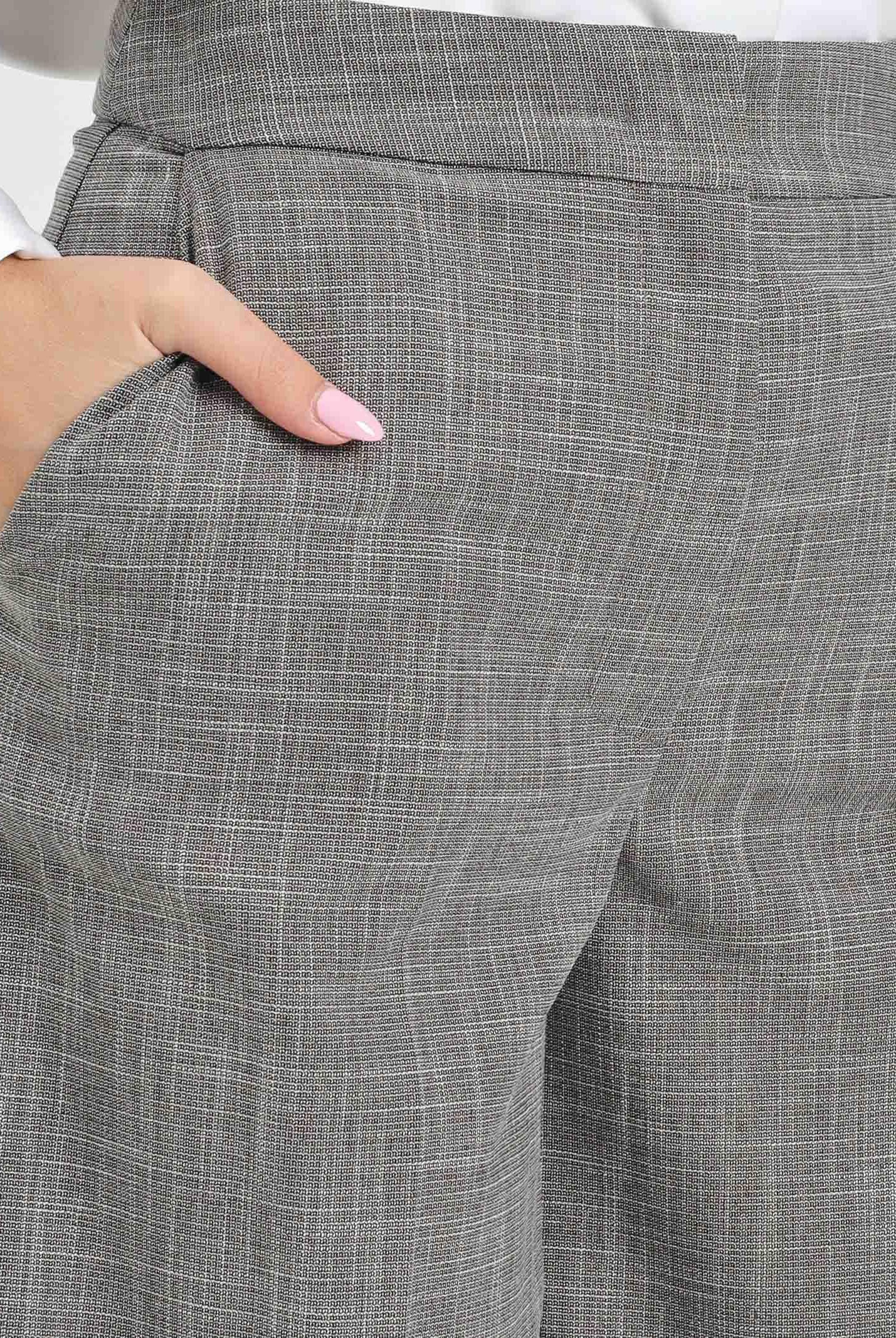 SIMONA CORSELLINI Pantalone elegante grigio da donna con motivo gessato incrociato A25CPPA015S1-C00298 V0000 SIMONA CORSELLINI