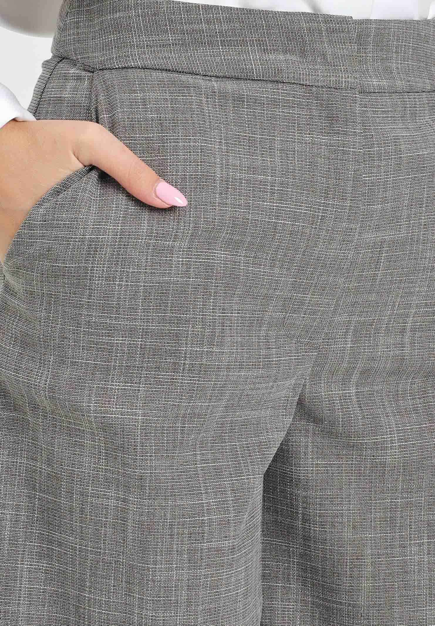 SIMONA CORSELLINI Pantalone elegante grigio da donna con motivo gessato incrociato A25CPPA015S1-C00298 V0000 SIMONA CORSELLINI