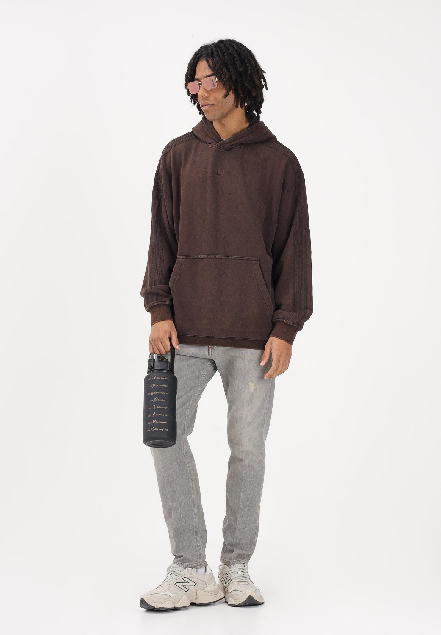 ADIDAS ORIGINALS Felpa con cappuccio Premium Essentials Retro Washed marrone da uomo KD2858 . ADIDAS ORIGINALS