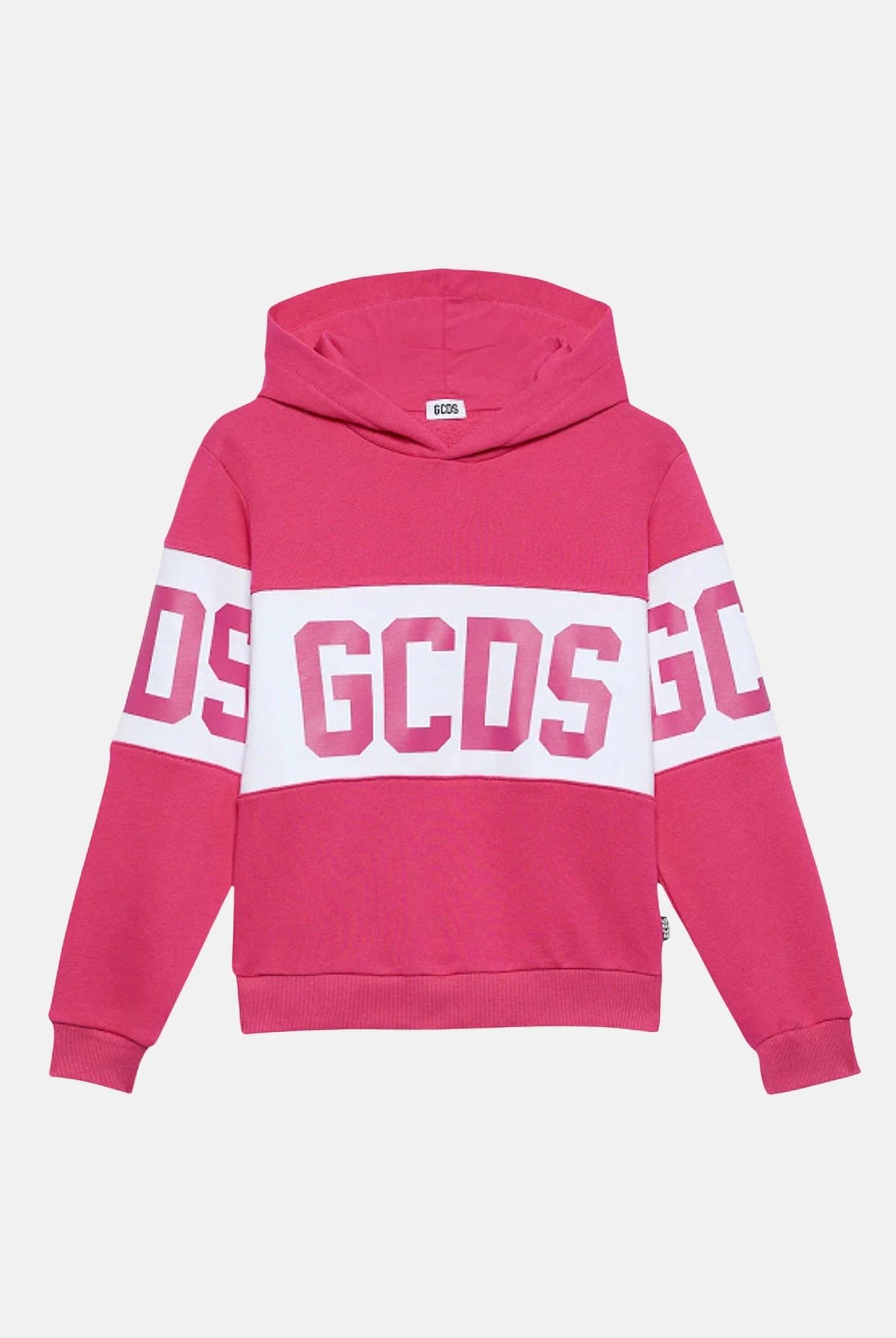 GCDS felpa con cappuccio rosa per bambina e per bambino B2KU1926BA2 59 GCDS