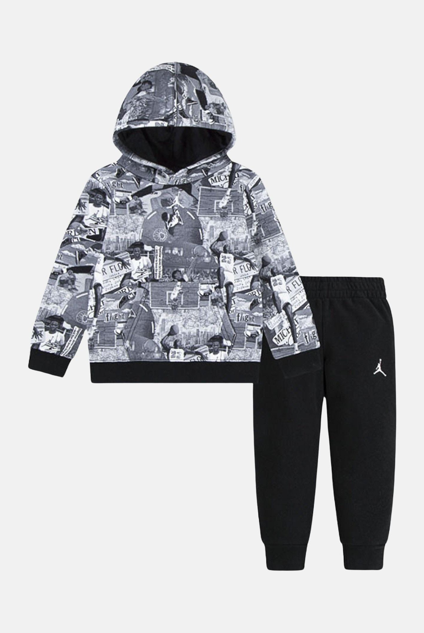 Tuta MJ Brooklyn nera da neonato 65D324 023 JORDAN