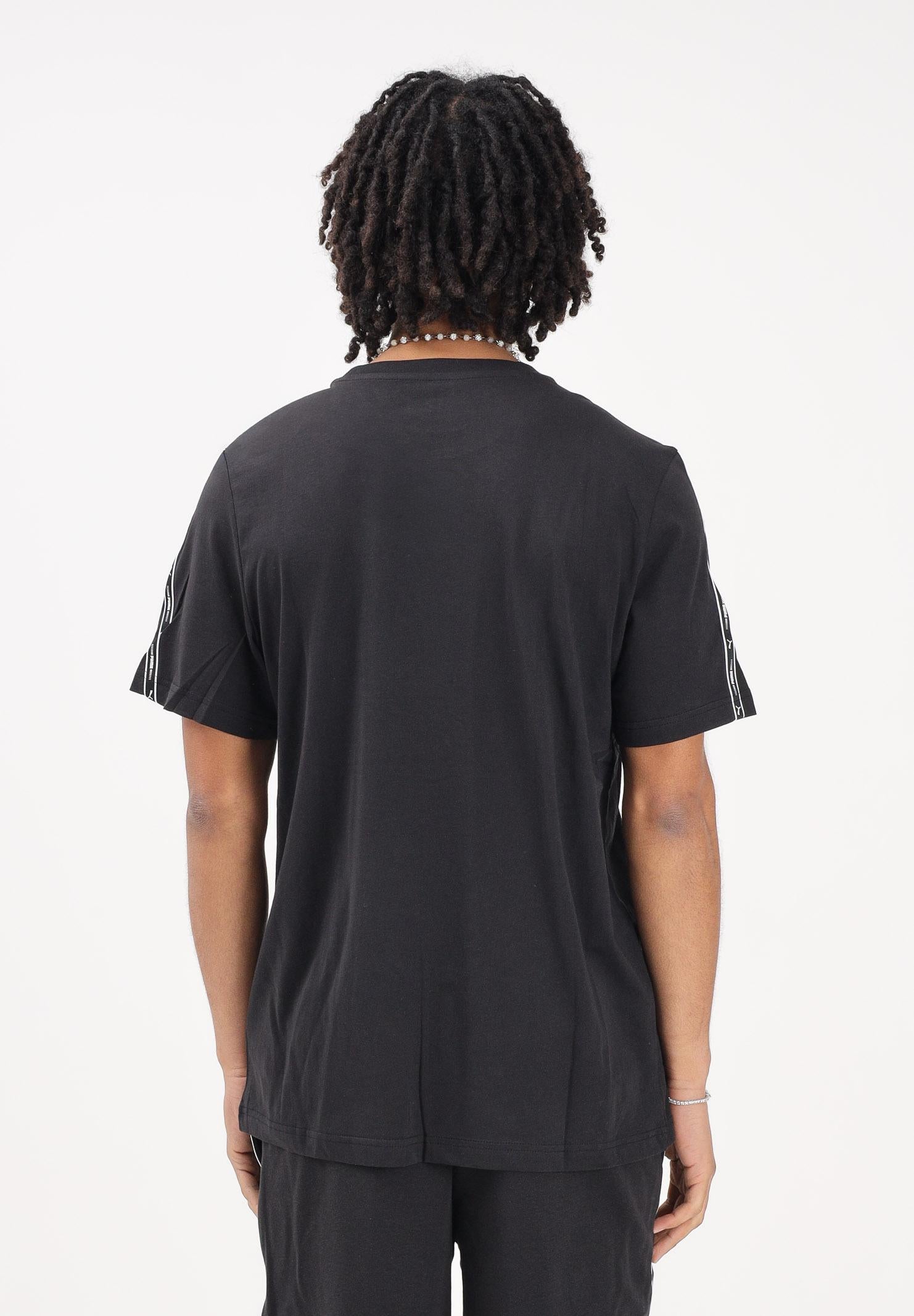 PUMA T-shirt a manica corta Essentials Tape nera da uomo 691693 01 PUMA