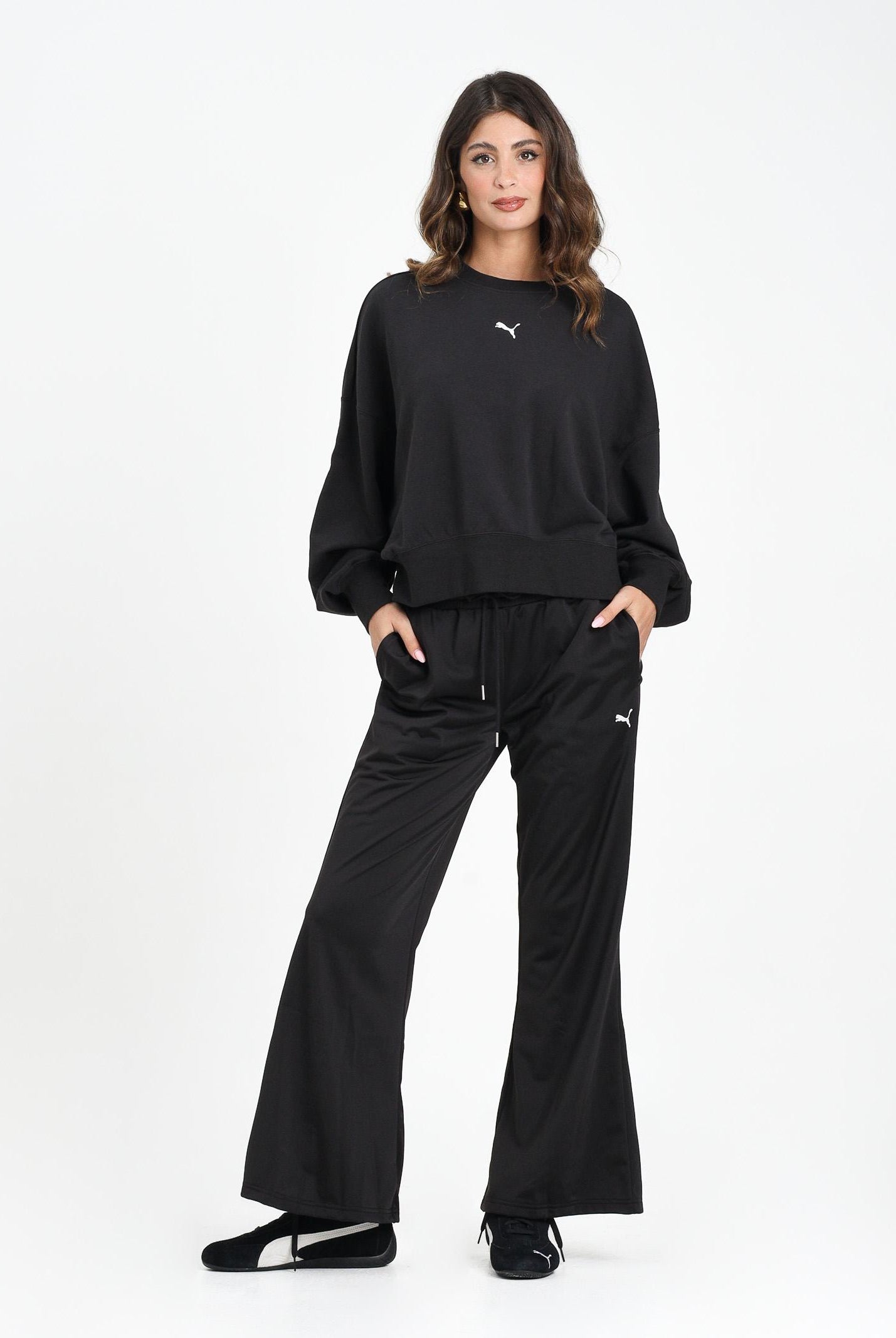 PUMA Pantalone sportivo Wardrobe Essentials nero da donna 632045 01 PUMA