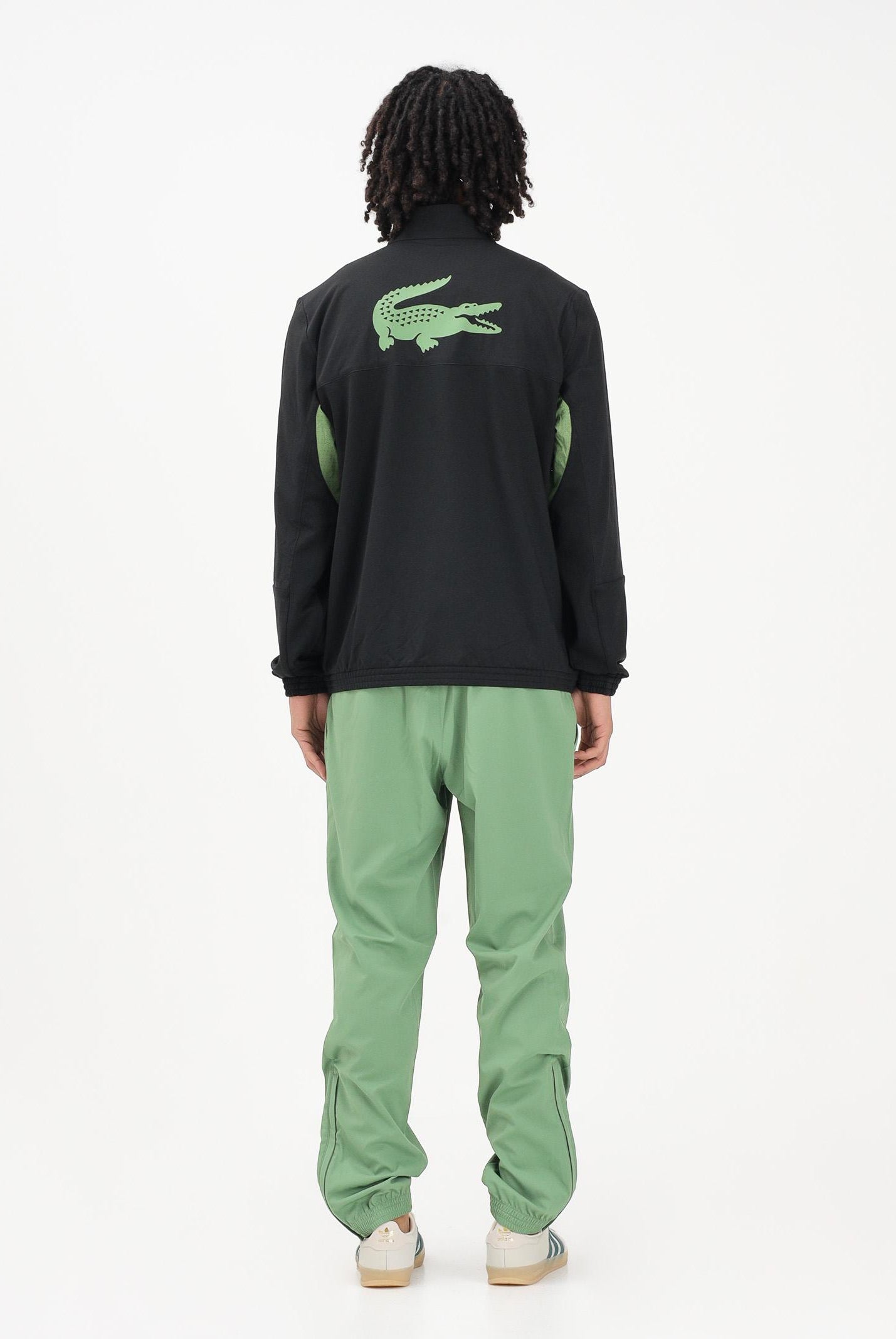 LACOSTE Tuta Lacoste Tennis x Daniil Medvedev nera e verde da uomo WH4764 5YI LACOSTE