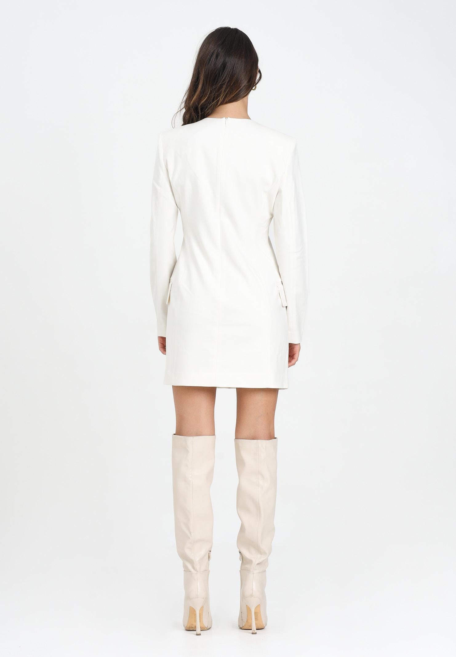 ARMANI EXCHANGE Abito corto panna da donna con ricamo logo XW000661AF16142 U1003 ARMANI EXCHANGE