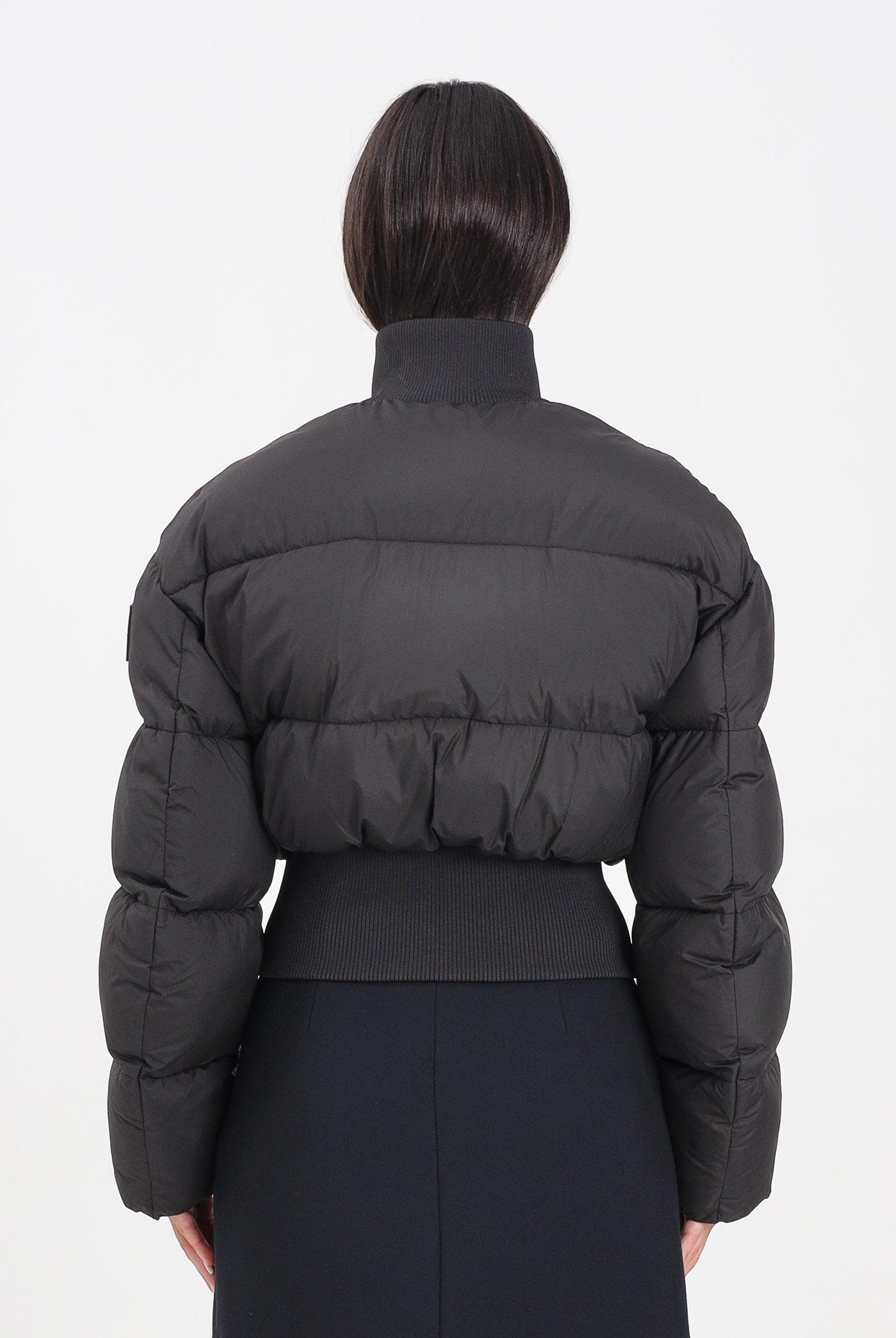 ELISABETTA FRANCHI Bomber nero da donna con patch logo PI85D56E2 110 ELISABETTA FRANCHI