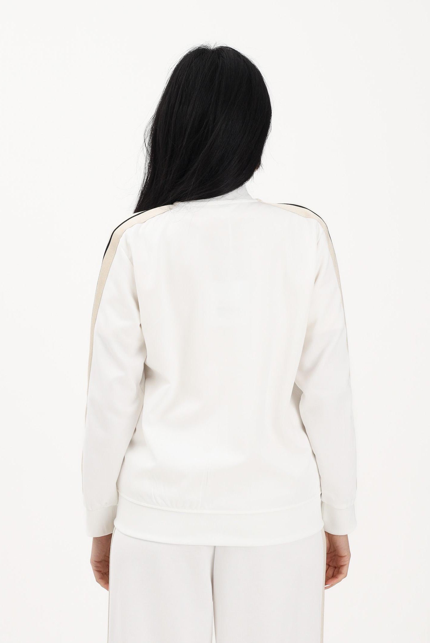 PALM ANGELS Felpa con zip bianca per donna, ragazze e bambine con logo PGBD002S26FAB001 002 PALM ANGELS
