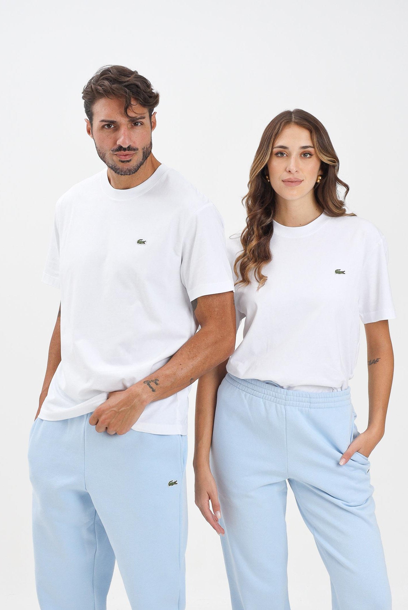 LACOSTE T-shirt a manica corta bianca per uomo e donna con logo TH7318 001 LACOSTE