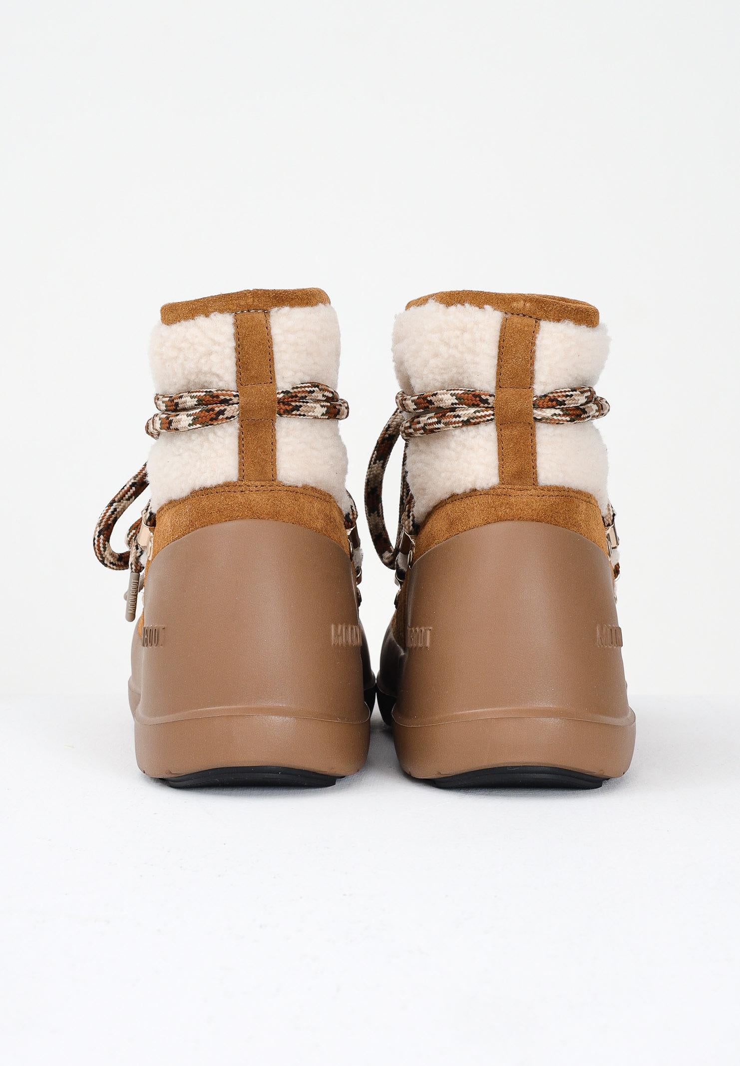 MOON BOOT Stivali da neve LUNA in shearling marrone da donna 80D2480020 MA03 MOON BOOT