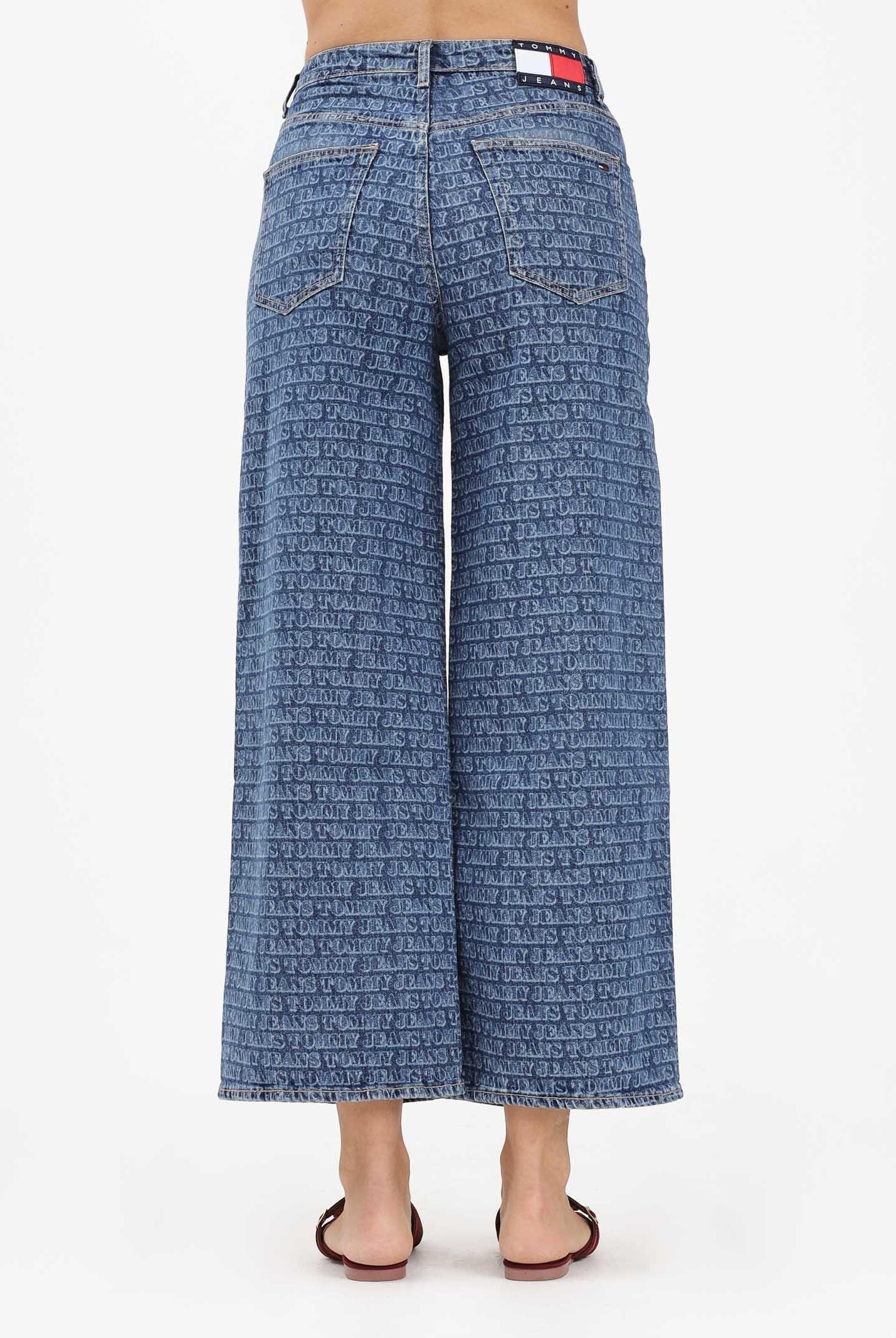 TOMMY JEANS Jeans in denim medio da donna con logo laserato all over DW0DW22470 1A5 TOMMY JEANS