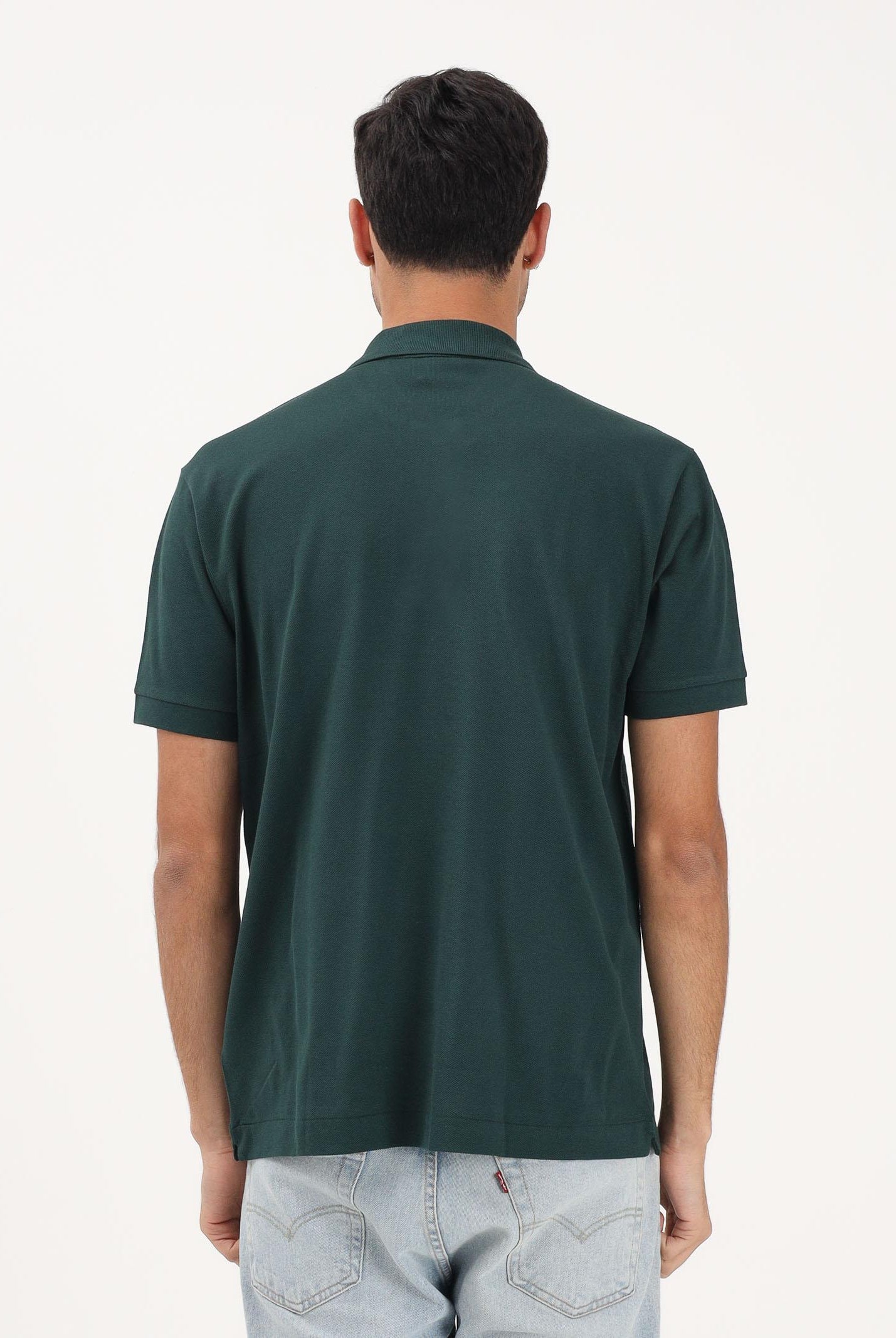 LACOSTE Polo verde scuro per uomo e donna con patch logo coccodirllo 1212 AFK LACOSTE