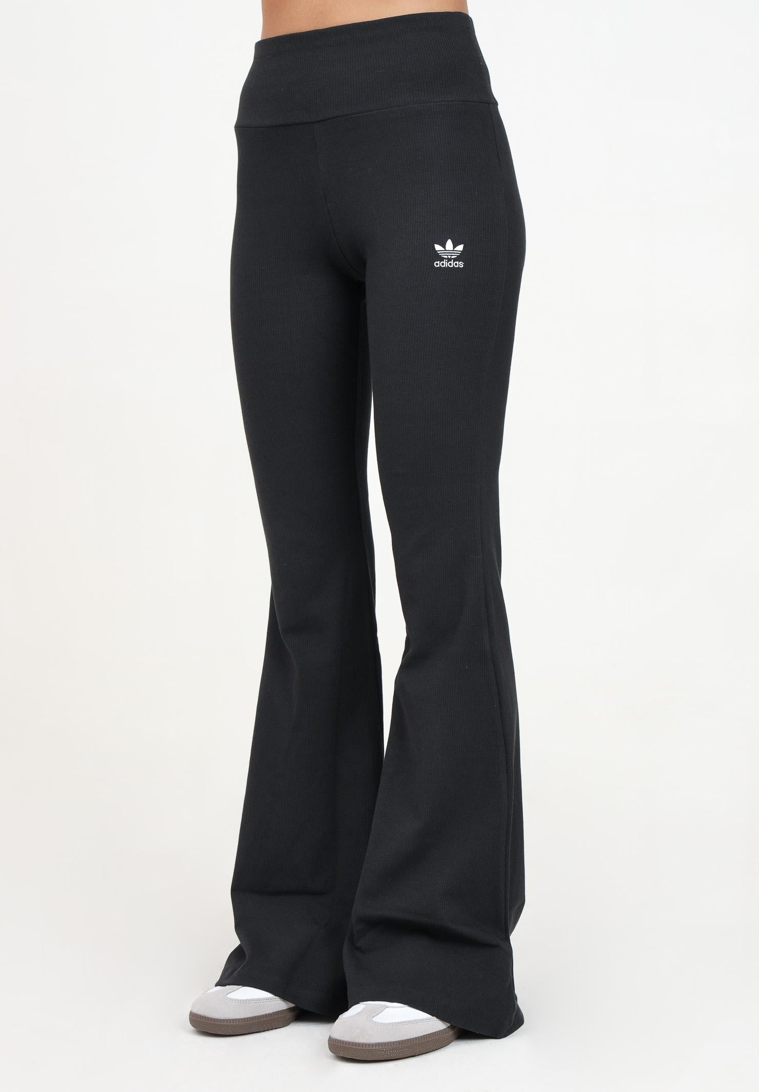 Leggings Essentials Rib Flared nero da donna IW5727 ADIDAS ORIGINALS
