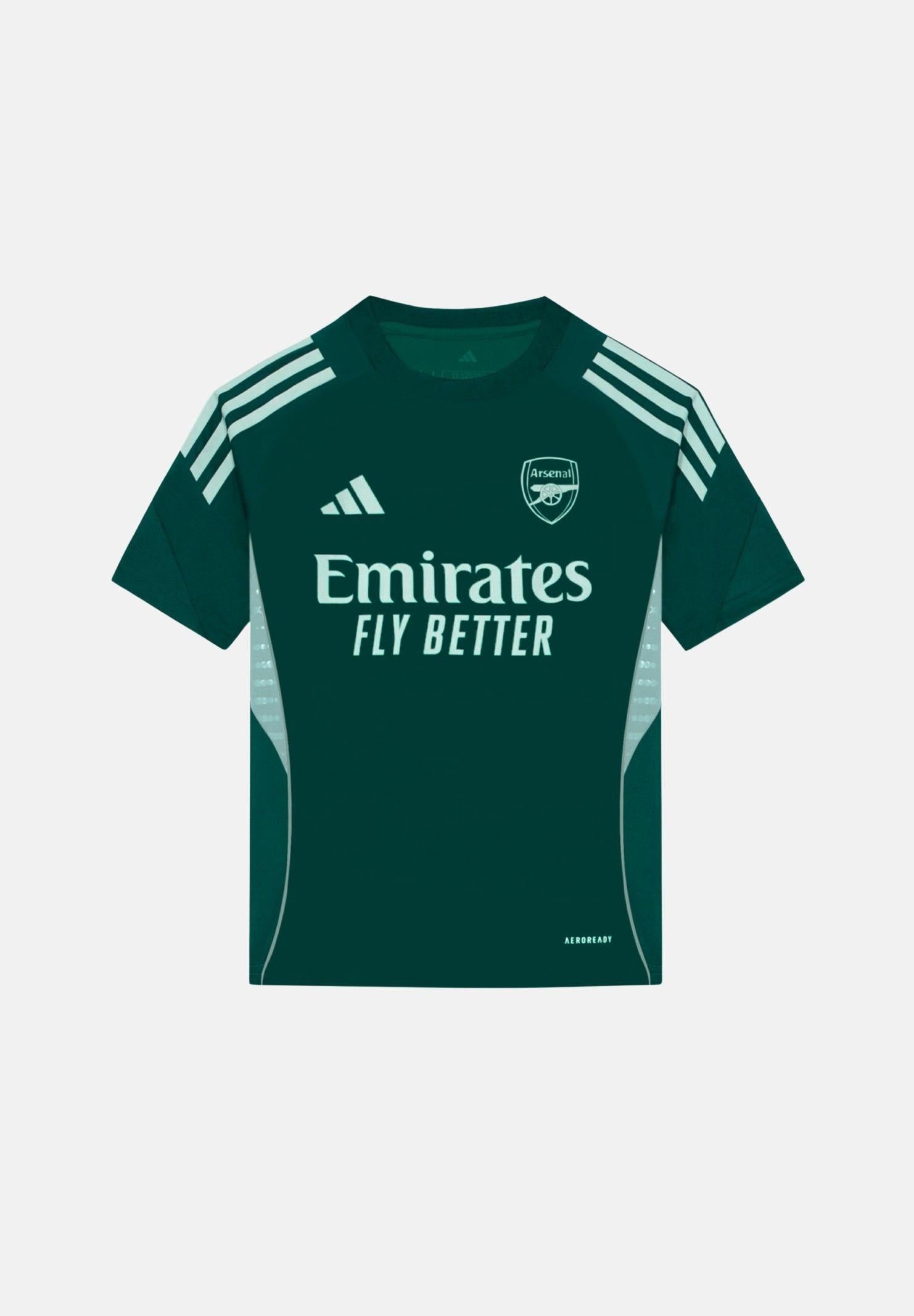 ADIDAS ORIGINALS T-shirt a manica corta Third 23/24 Arsenal FC verde da bambino KB1831 . ADIDAS ORIGINALS