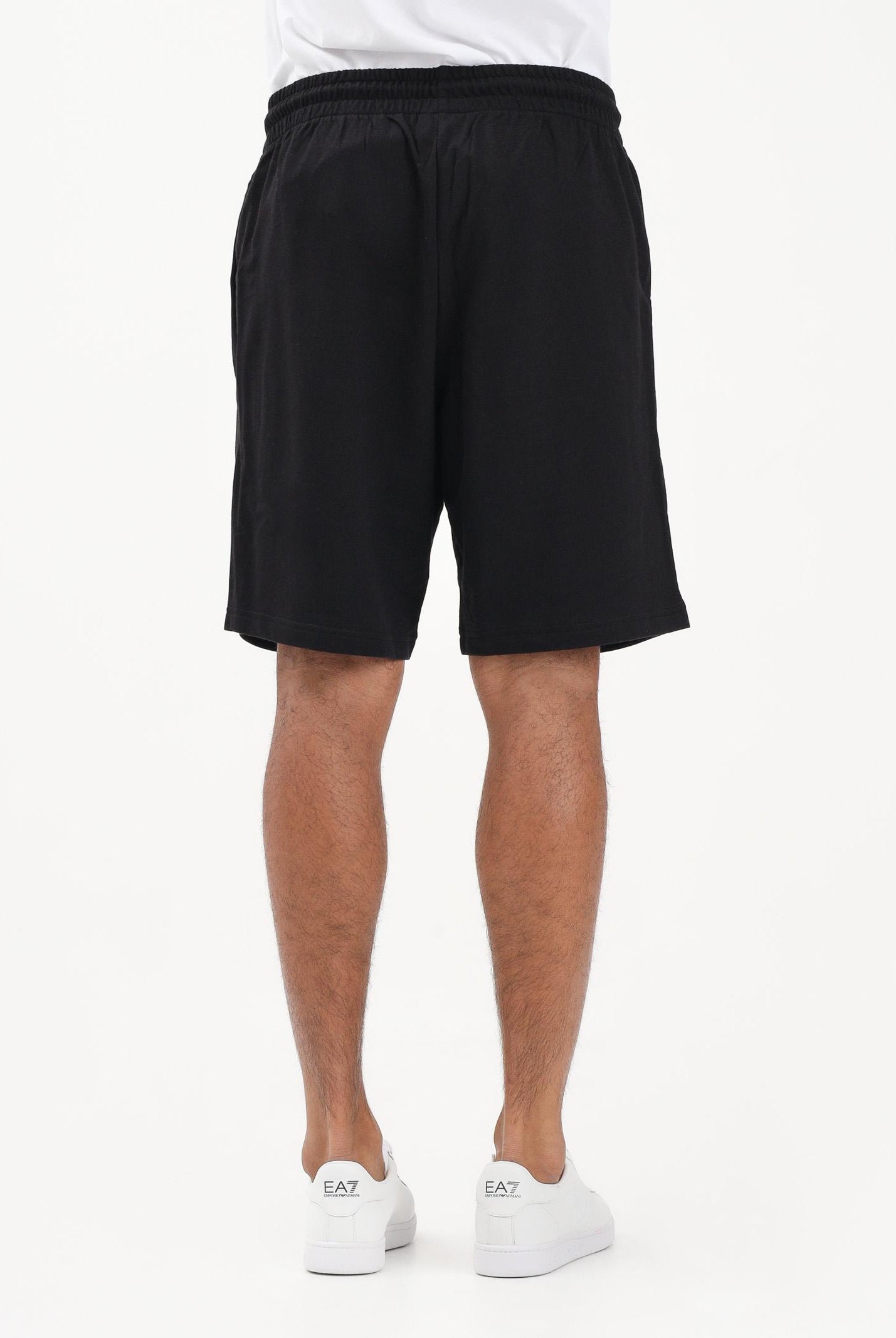EA7 Shorts sportivo nero da uomo con stampa logo 7M001315AF13512 UC001 EA7