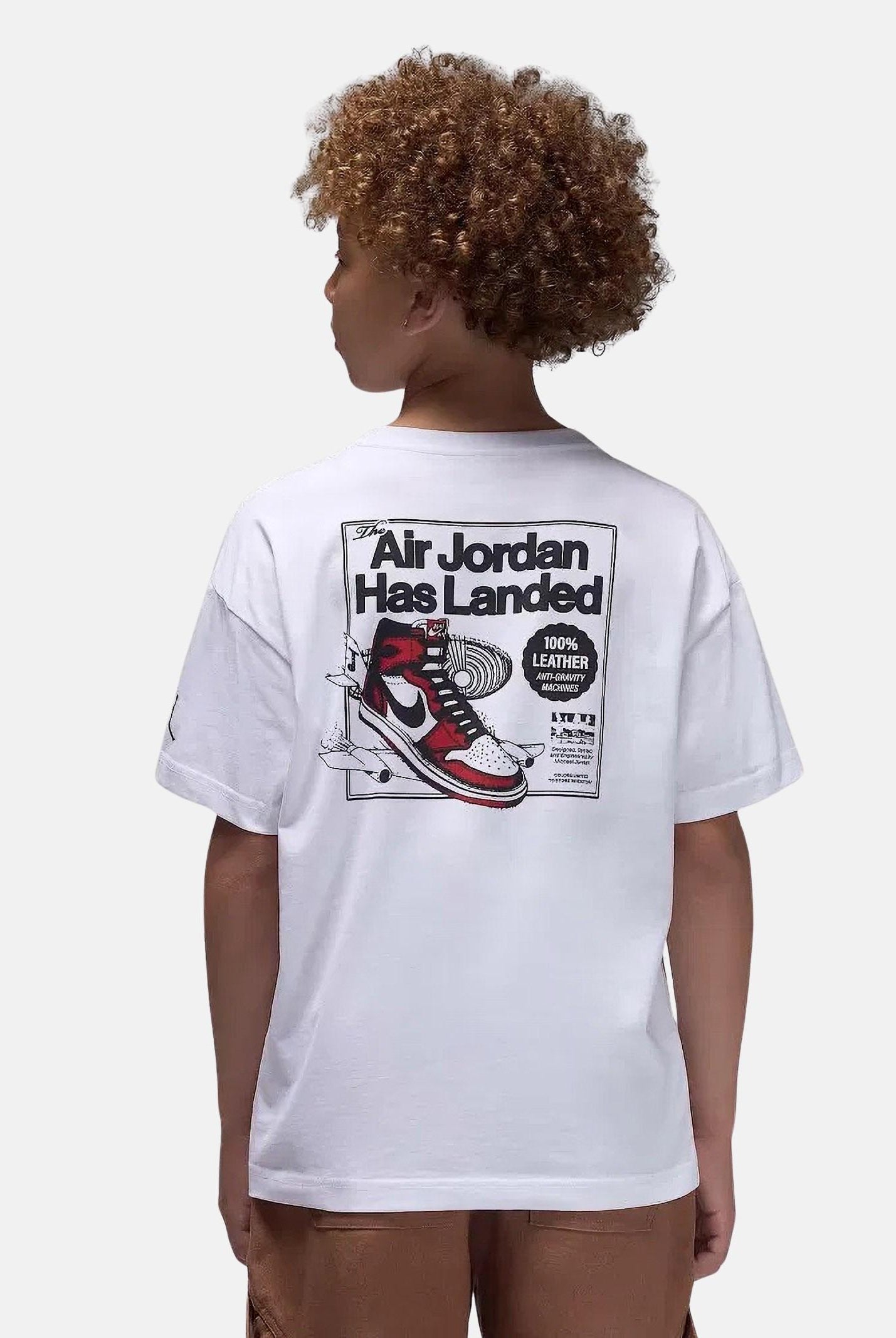JORDAN T-shirt a manica corta Jordan Has Landed bianca da bambino 95F279 001 JORDAN