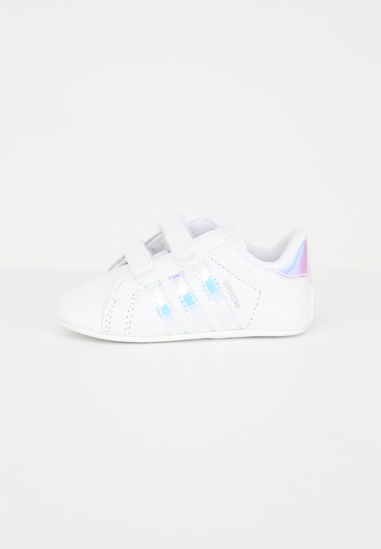 Sneakers bianche da neonato con strappo SUPERSTAR BD8000 ADIDAS ORIGINALS